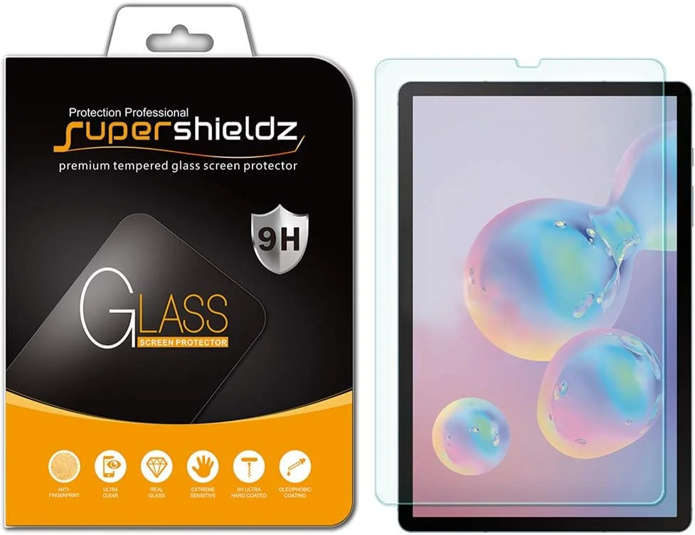 محافظ صفحه نمایش شیشه ای حرارت دیده Supershieldz برای تبلت سامسونگ گلکسی تب S6 (10.5 اینچ)، ضد خش و بدون حباب