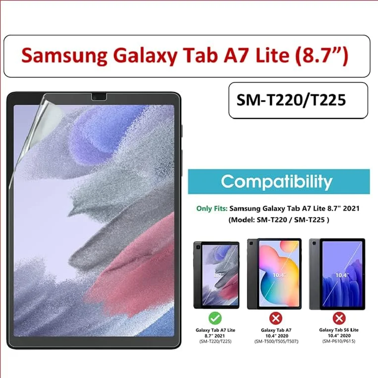 محافظ صفحه نمایش پلاستیکی سیلکو استار [بسته 3 عددی] برای تبلت سامسونگ گلکسی تب A7 لایت 8.7 اینچ (2021) - محافظ صفحه نمایش LCD شفاف و فوق العاده با کیفیت برای گلکسی تب A7 لایت 8.7 اینچ (2021) مدل SM-T220 / SM-T225