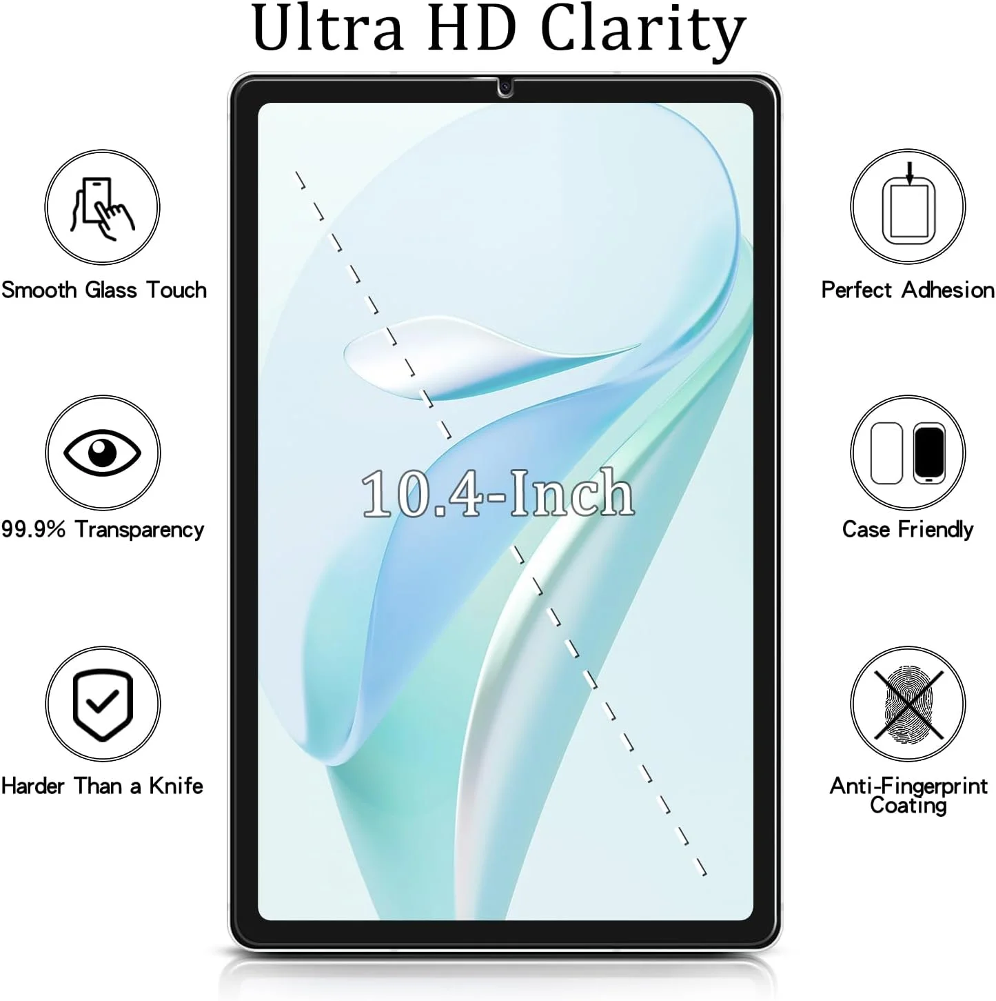 محافظ صفحه نمایش MAYtobe [بسته 2 عددی] طراحی شده برای تبلت سامسونگ گلکسی تب S6 لایت (10.4 اینچ)، شیشه حرارت دیده، بدون حباب، مقاوم در برابر خراش، نصب آسان