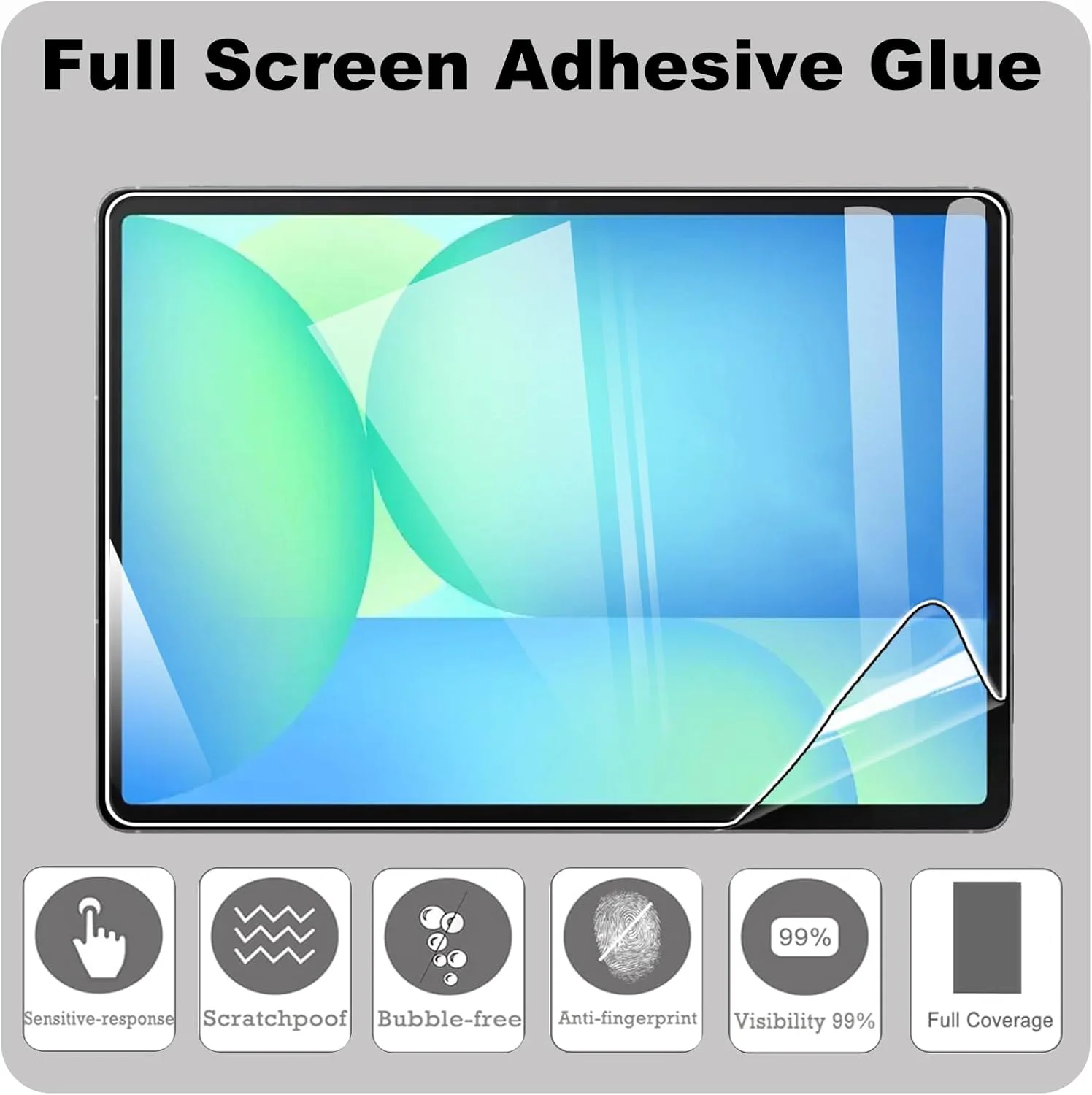 محافظ صفحه نمایش KZIOACSH برای تبلت سامسونگ گلکسی تب S10 FE+/S10 FE Plus 13.1 اینچ، بسته 2 عددی محافظ صفحه نمایش PET ضد خش با وضوح HD، محافظ صفحه نمایش فوق العاده نازک و بدون حباب، غیر شیشه ای