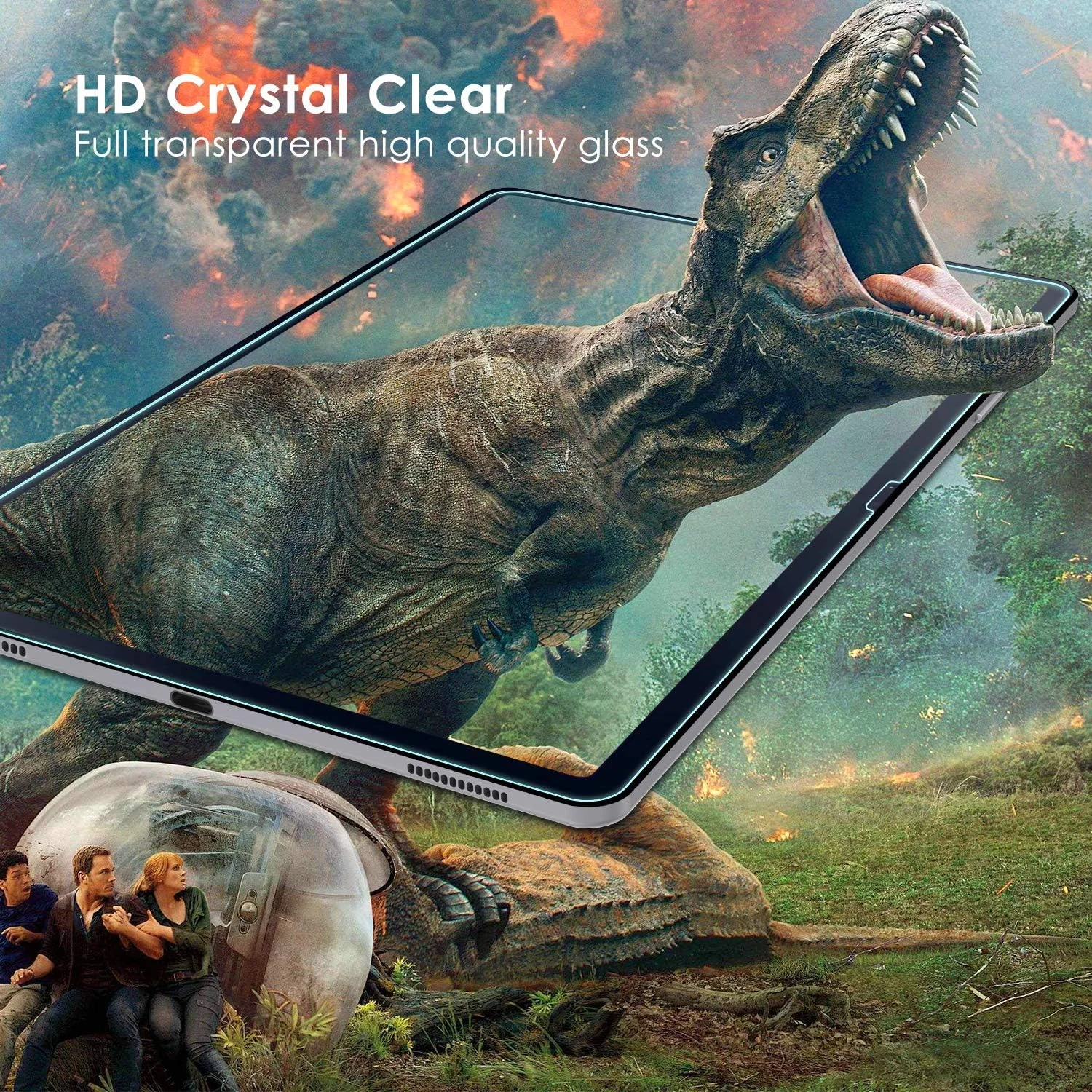 محافظ صفحه نمایش Simpeak سازگار با Samsung Galaxy Tab A7 10.4 2022 و 2020، شیشه حرارت دیده جایگزین برای Galaxy Tab A7 10.4 (SM-T509/T500/T507/T505) [سختی 9H] [بدون حباب]