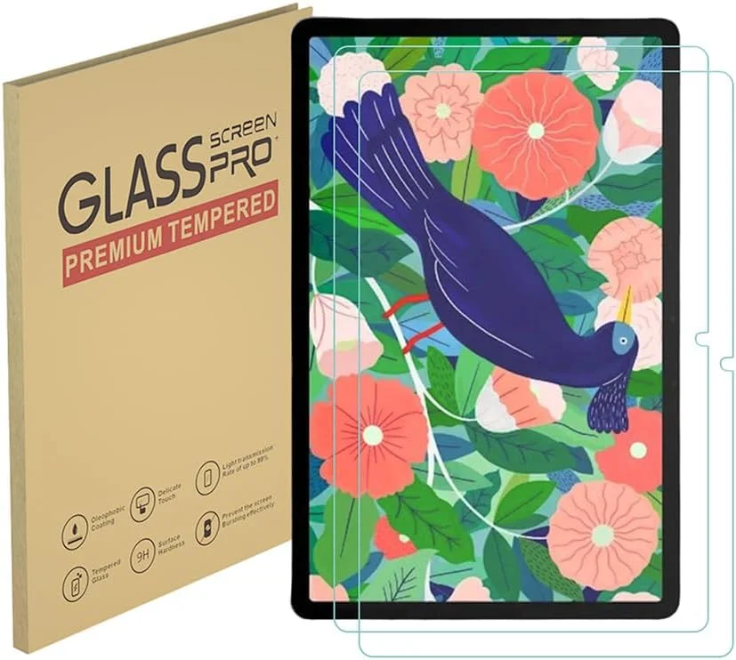 محافظ صفحه نمایش شیشه ای حرارت دیده ZYHKJYL طراحی شده برای تبلت سامسونگ گلکسی تب S8 2022 / تب S7 2020 11 اینچی (SM-X700/X706/T870/T875/T878) ضد خش 9H شفاف HD بدون حباب (2 عدد)