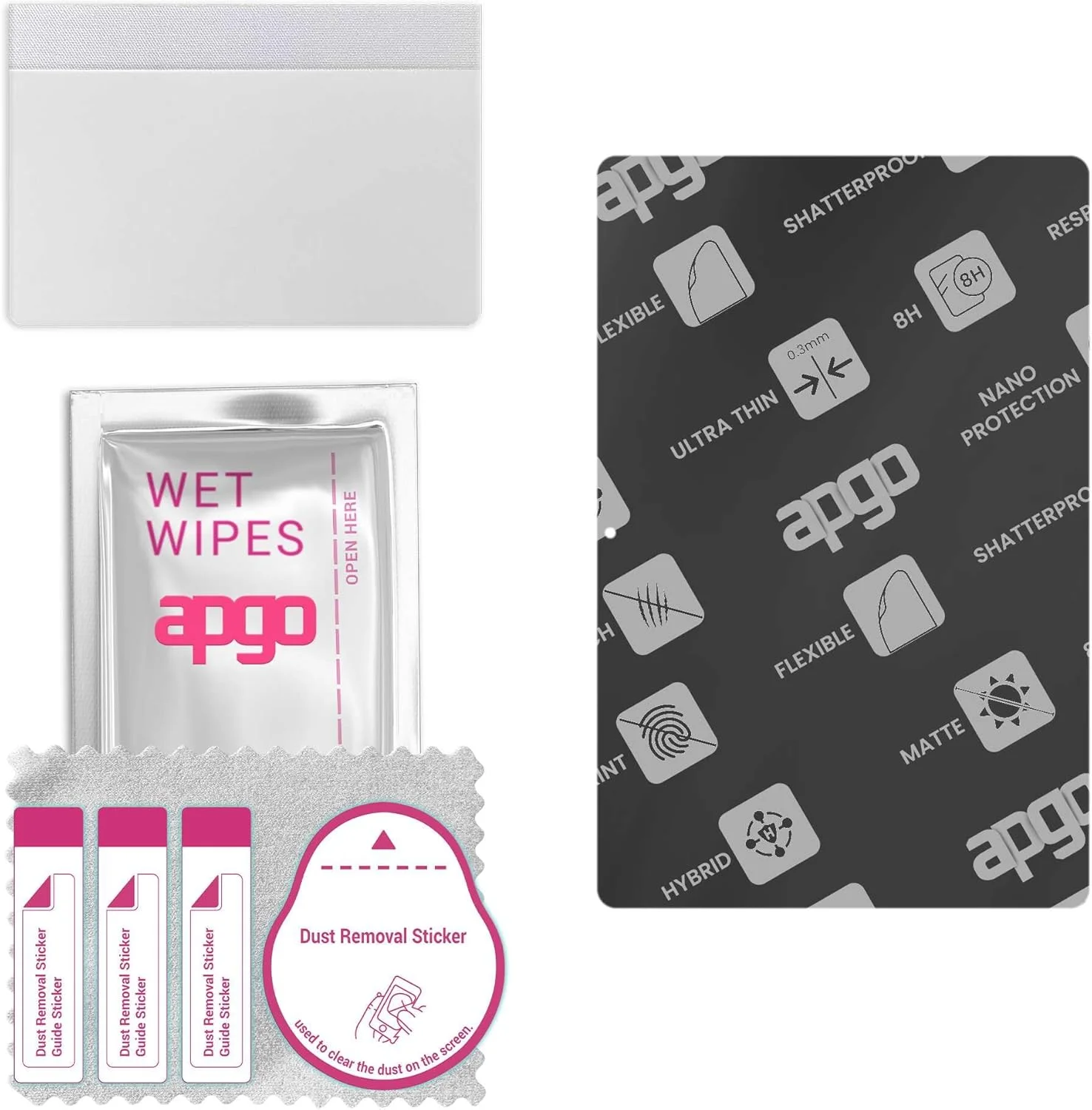 محافظ صفحه نمایش مات هیبریدی apgo سازگار با Samsung Galaxy Tab A8 10.5، شیشه نانو انعطاف پذیر، جایگزین عالی برای شیشه حرارت دیده، مقاوم در برابر خش، چسب کامل