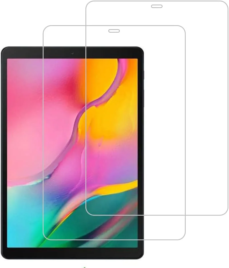 محافظ صفحه نمایش ENGFYADSY برای تبلت سامسونگ گلکسی تب A 10.1 2019 (SM-T510/T515/T517)، فیلم شیشه ای حرارت دیده ضد خش، بدون حباب، کیفیت بالا (2 عدد)