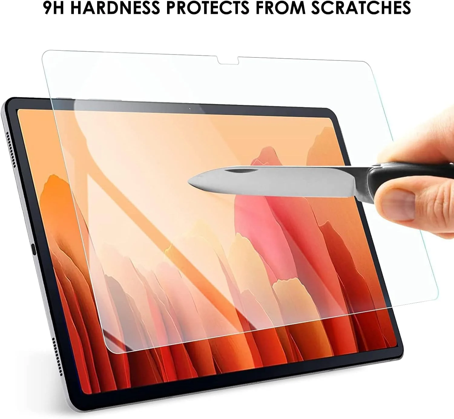 محافظ صفحه نمایش شیشه ای حرارت دیده پریمیوم برای تبلت سامسونگ گلکسی A7 با صفحه نمایش 10.4 اینچ (مدل 2020) T500، T505 و (مدل 2022) T509 (دو عدد)