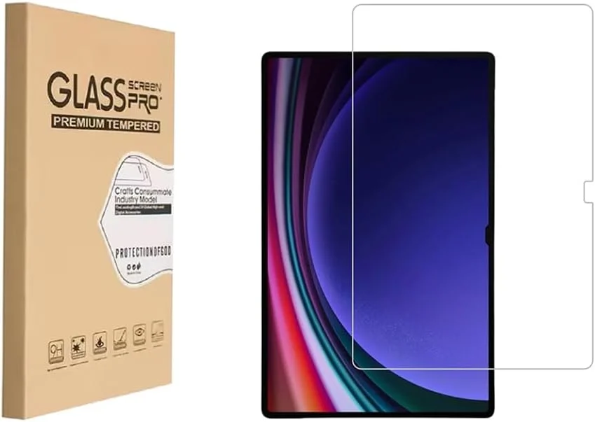 محافظ صفحه نمایش Shunwige برای Samsung Galaxy Tab S8 Ultra (مدل 14.6 اینچی، 2022، SM-X900/SM-X906)، فیلم شیشه ای حرارت دیده ضد خش، بدون حباب، کیفیت بالا