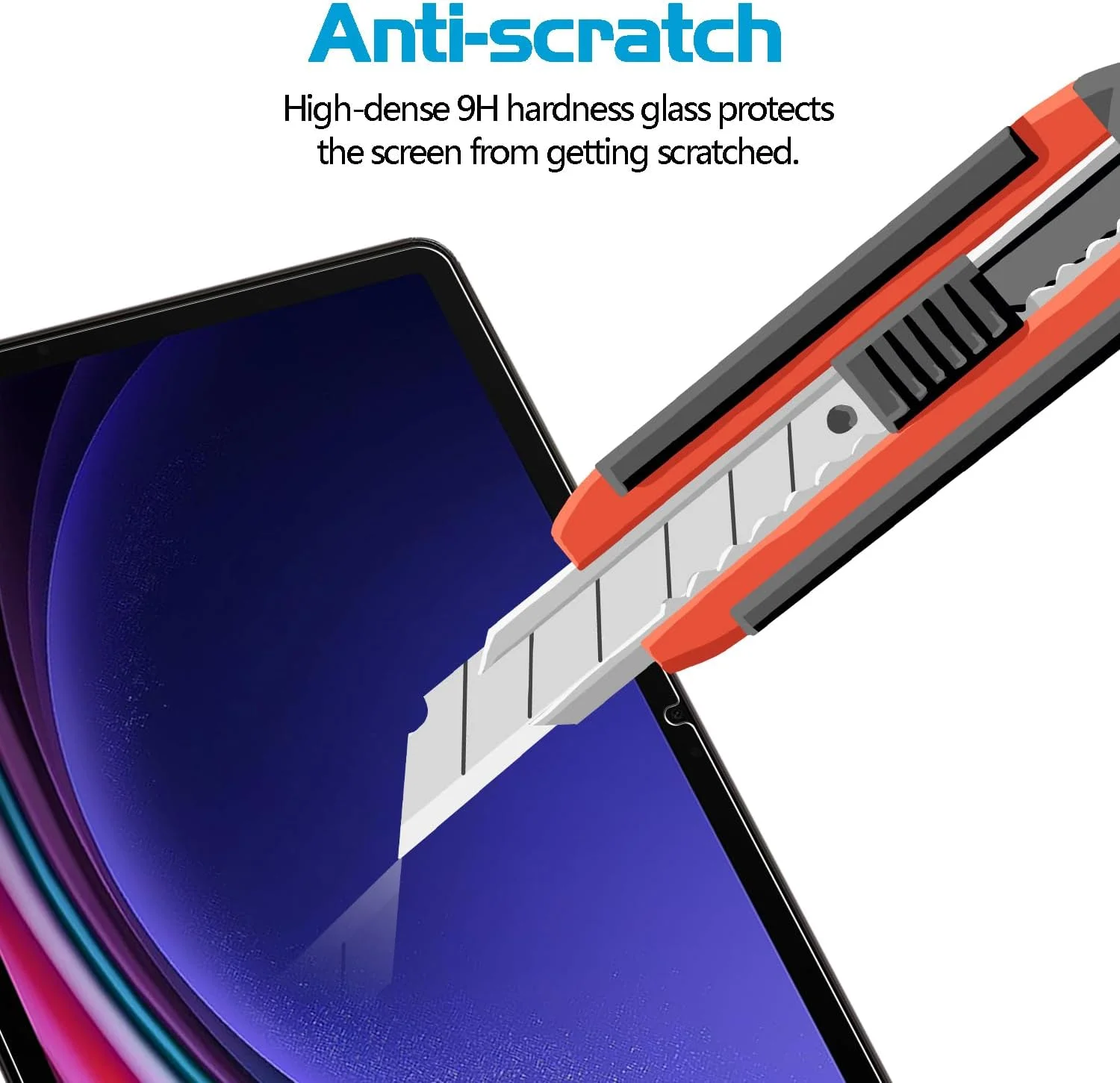 محافظ صفحه نمایش شیشه ای زرهی XunyLyee بسته 2 عددی، مناسب برای تبلت سامسونگ گلکسی تب S9 پلاس/ تب S10 پلاس/ تب S9 FE پلاس 12.4 اینچ، ضد خش