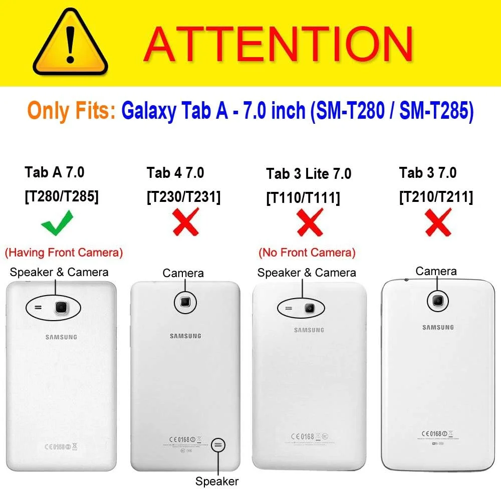 [2 عدد] محافظ صفحه نمایش شیشه ای حرارت دیده برای تبلت 7.0 اینچی سامسونگ گلکسی تب A 7.0 [SM-T280/T285]