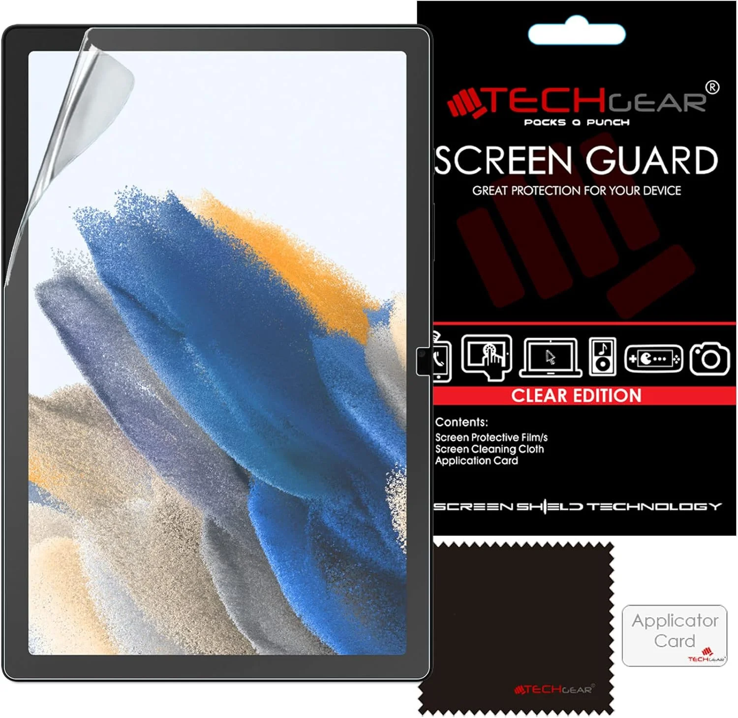 محافظ صفحه نمایش TECHGEAR بسته 2 عددی برای گلکسی تب A8 10.5 اینچ (SM-X200 / SM-X205)، محافظ صفحه نمایش فوق شفاف سازگار با Samsung Galaxy Tab A8 2021