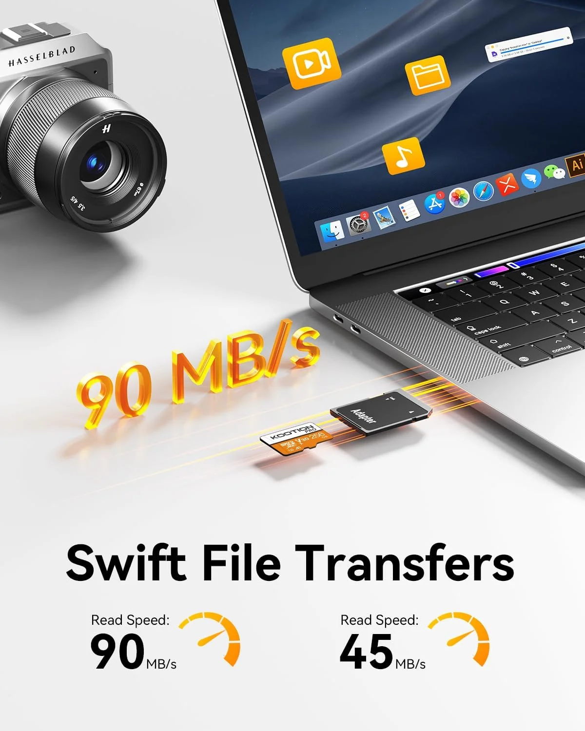 کارت حافظه میکرو اس دی 256 گیگابایتی کوتیون بسته 3 عددی، کارت حافظه میکرو SDXC، عملکرد برنامه A1، کارت microSD با سرعت بالا، U3، V30، A1