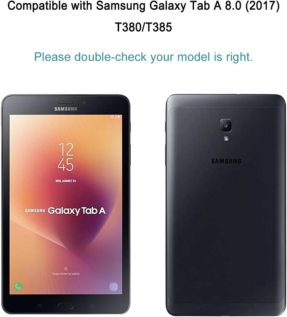 ZYHKJYL [بسته 2 عددی] محافظ صفحه نمایش شیشه ای حرارت دیده طراحی شده برای Samsung TAB A8 2017/ T380/T385/A2S، فیلم حرارت دیده با کیفیت بالا، سختی 9H، ضد خش، محافظت در برابر افتادن