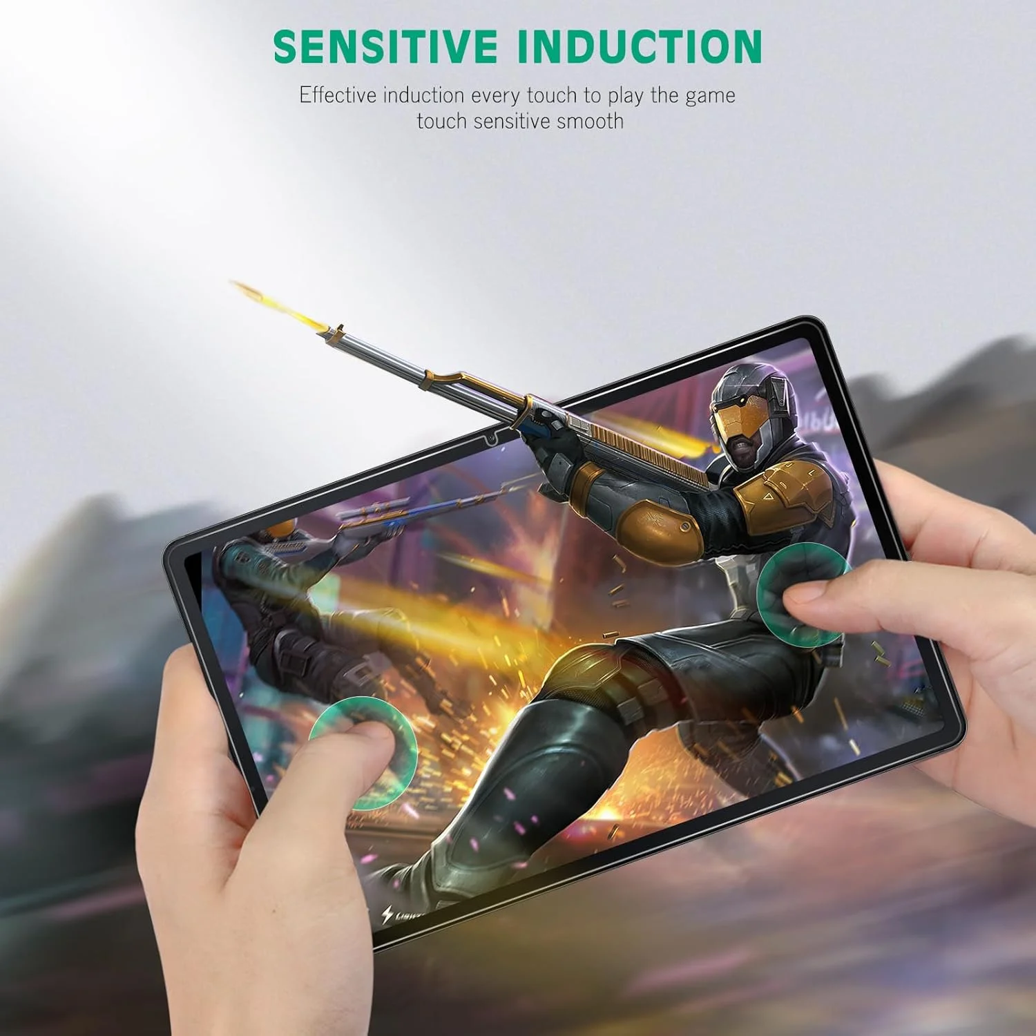 محافظ صفحه نمایش شیشه ای حرارت دیده Apiker برای تبلت سامسونگ گلکسی تب S10+/S9 FE+/S9+/S8+/S7+ - فیلم با سختی 9H به همراه قاب