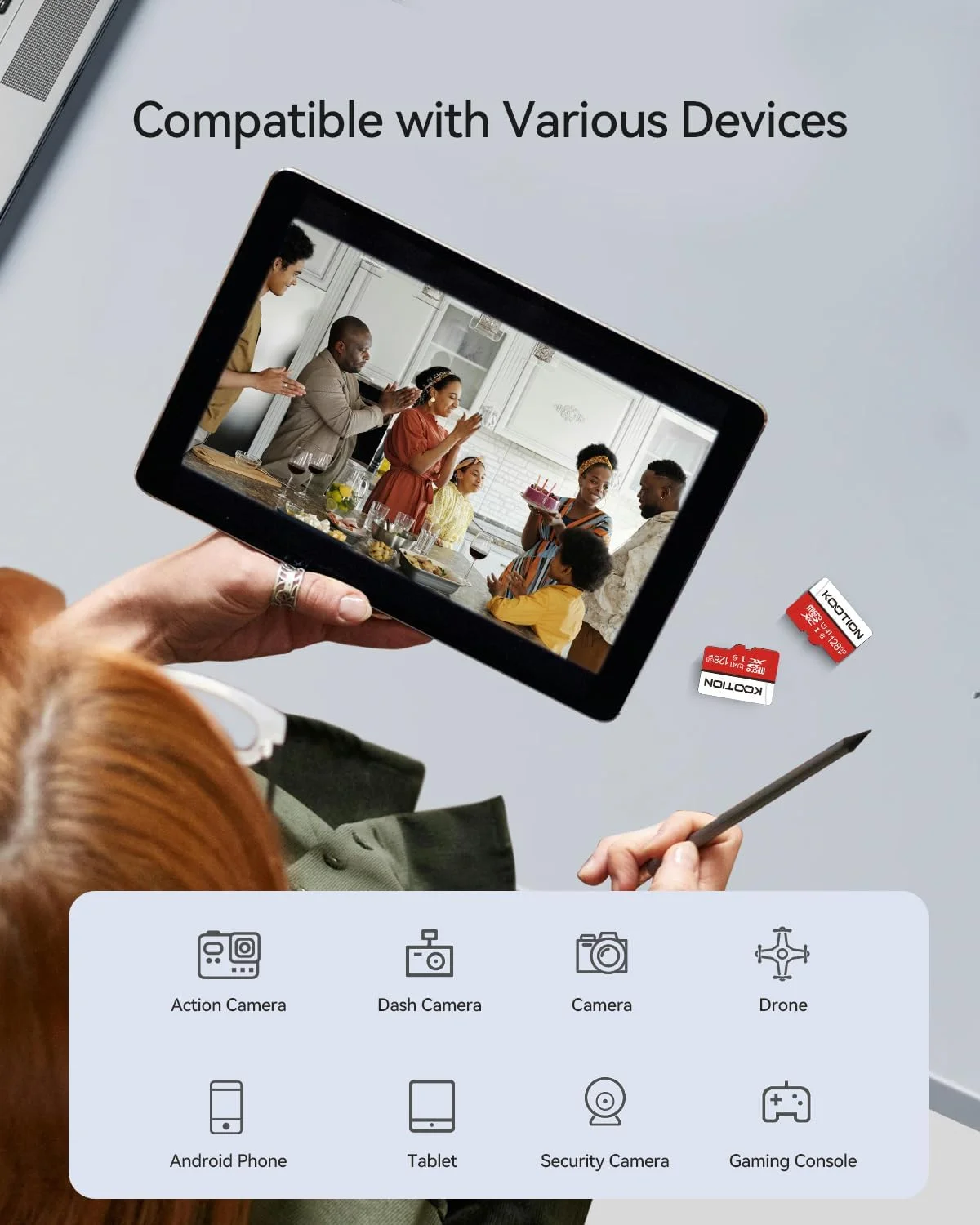 کارت حافظه میکرو اس دی 128 گیگابایتی KOOTION بسته 2 عددی، کارت حافظه فلش microSDXC UHS-I، کلاس 10، U1، فول اچ دی، کارت TF کلاس 10 به همراه آداپتور کارت حافظه میکرو اس دی 128 گیگابایتی KOOTION بسته 2 عددی، کارت حافظه فلش microSDXC UHS-I، کلاس 10، U1، فول اچ دی، کارت TF کلاس 10 به همراه آداپتور