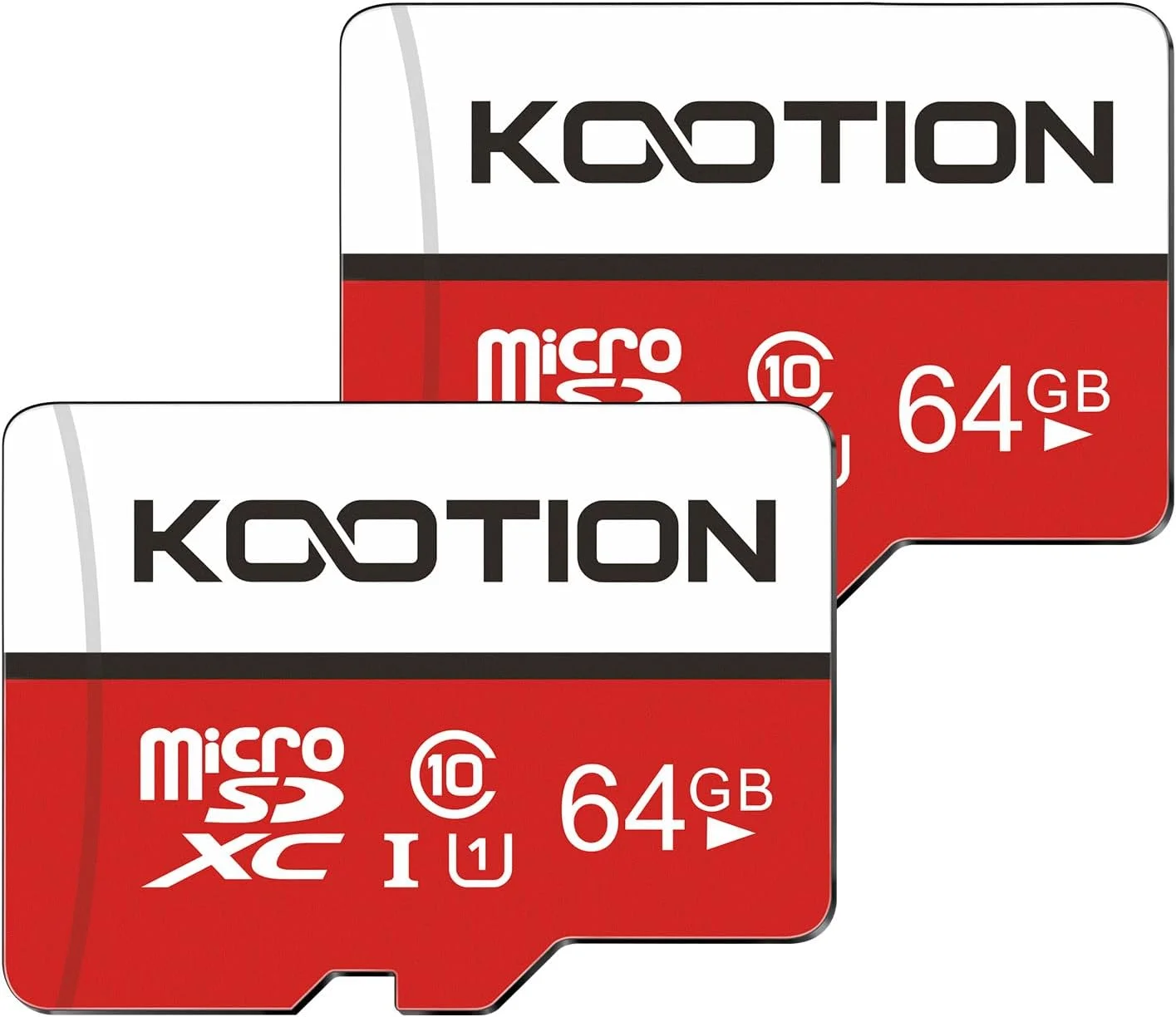 کارت حافظه میکرو اس دی 64 گیگابایتی کوتیون، کلاس 10 U1، کارت حافظه مینی اس دی MicroSDXC A1 4K UHS-I تا 85 مگابایت بر ثانیه، بسته 2 عددی کارت حافظه میکرو اس دی برای دوربین ها، تلفن های همراه، تبلت ها و تلفن های هوشمند اندرویدی