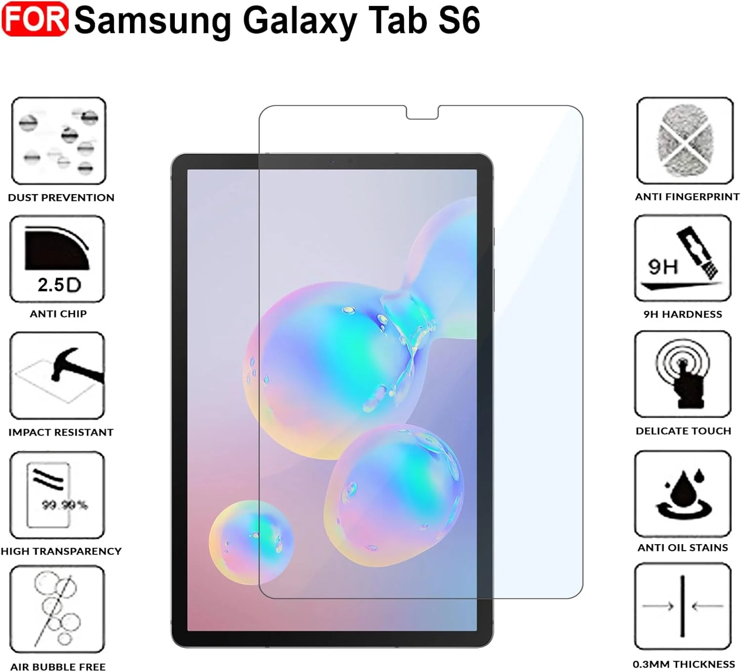 CEDO Samsung Tab S6 (2019) 10.5 - -T860/T865 Tempered Glass | Screen Protector Tempered Glass for Samsung Galaxy Tab S6 10.5 - -T860/T865 (2019)