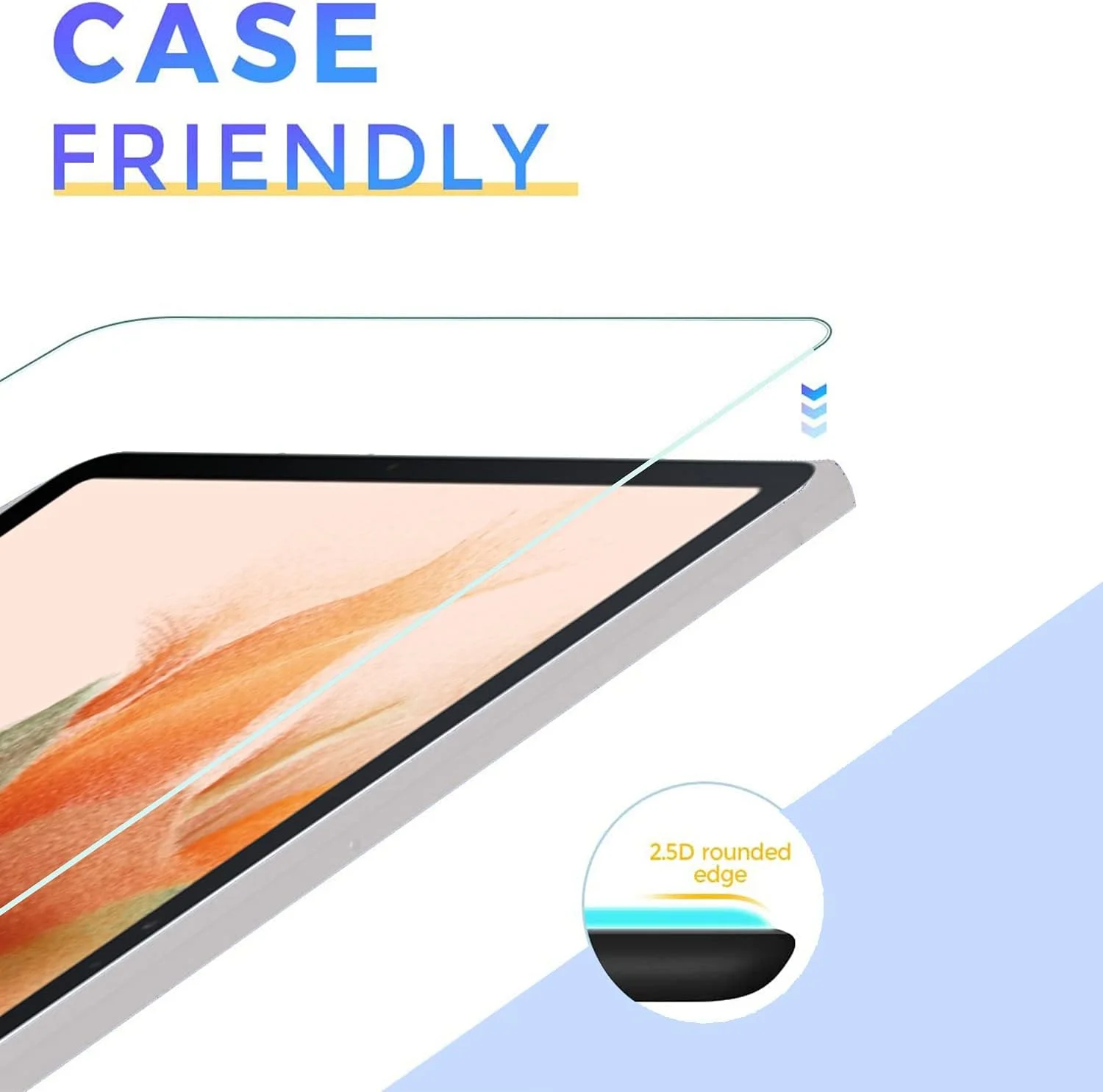 محافظ صفحه نمایش DN-Technology DN Galaxy Tab S7 FE، محافظ صفحه نمایش Samsung S7 FE، محافظ صفحه نمایش شیشه ای حرارت دیده ممتاز Galaxy Tab S7 FE 12.4 اینچی (-T736B/T730) برای Samsung Galaxy Tab S7 FE 12.4"