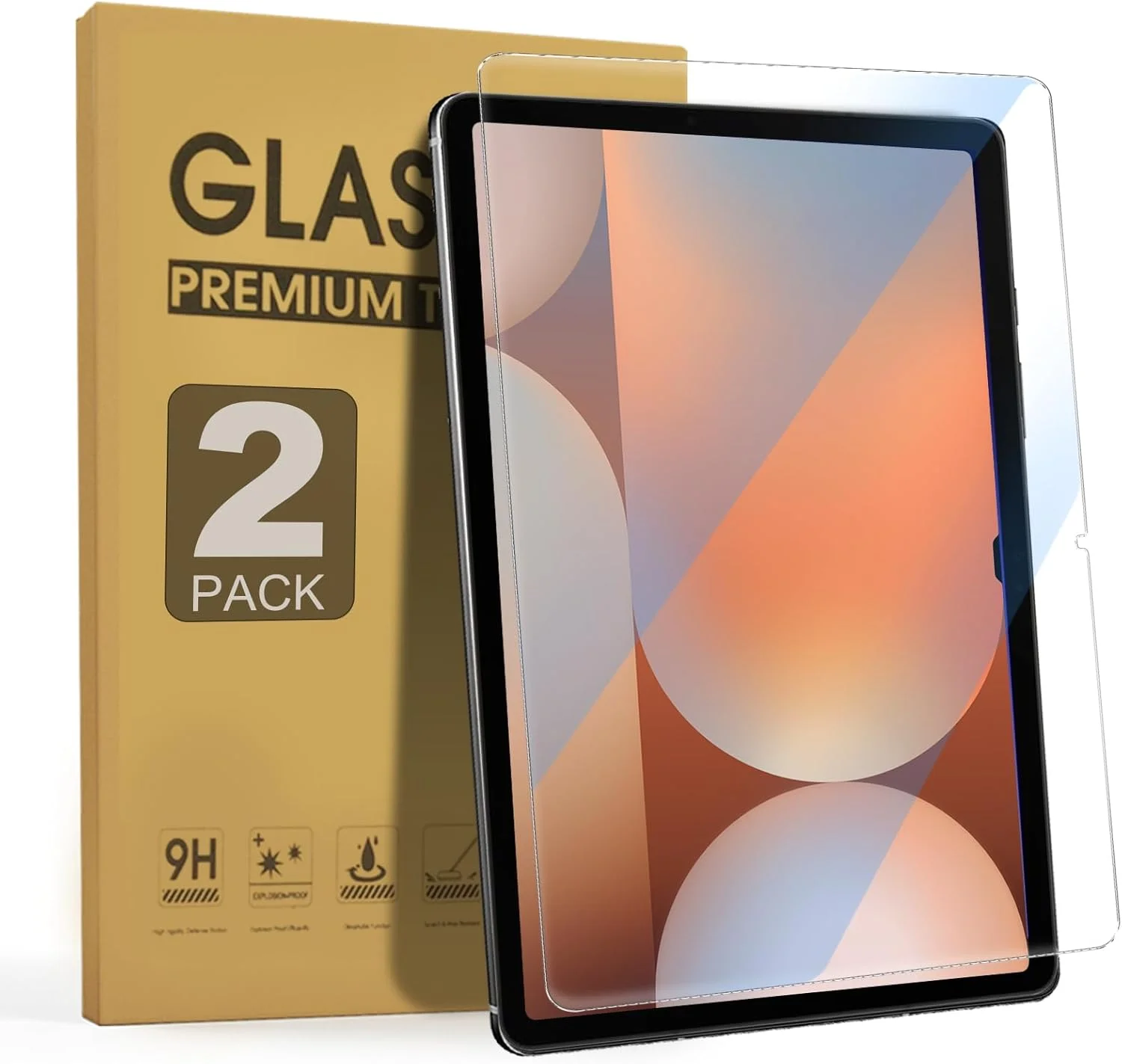 محافظ صفحه نمایش زنریچ، بسته 2 عددی، مناسب برای تبلت سامسونگ گلکسی تب S10 Ultra/S9 Ultra/S8 Ultra 14.6 اینچ (مدل 2024/2023)، فیلم شیشه ای حرارت دیده ضد نور آبی با سختی 9H، بدون حباب و سازگار با قلم