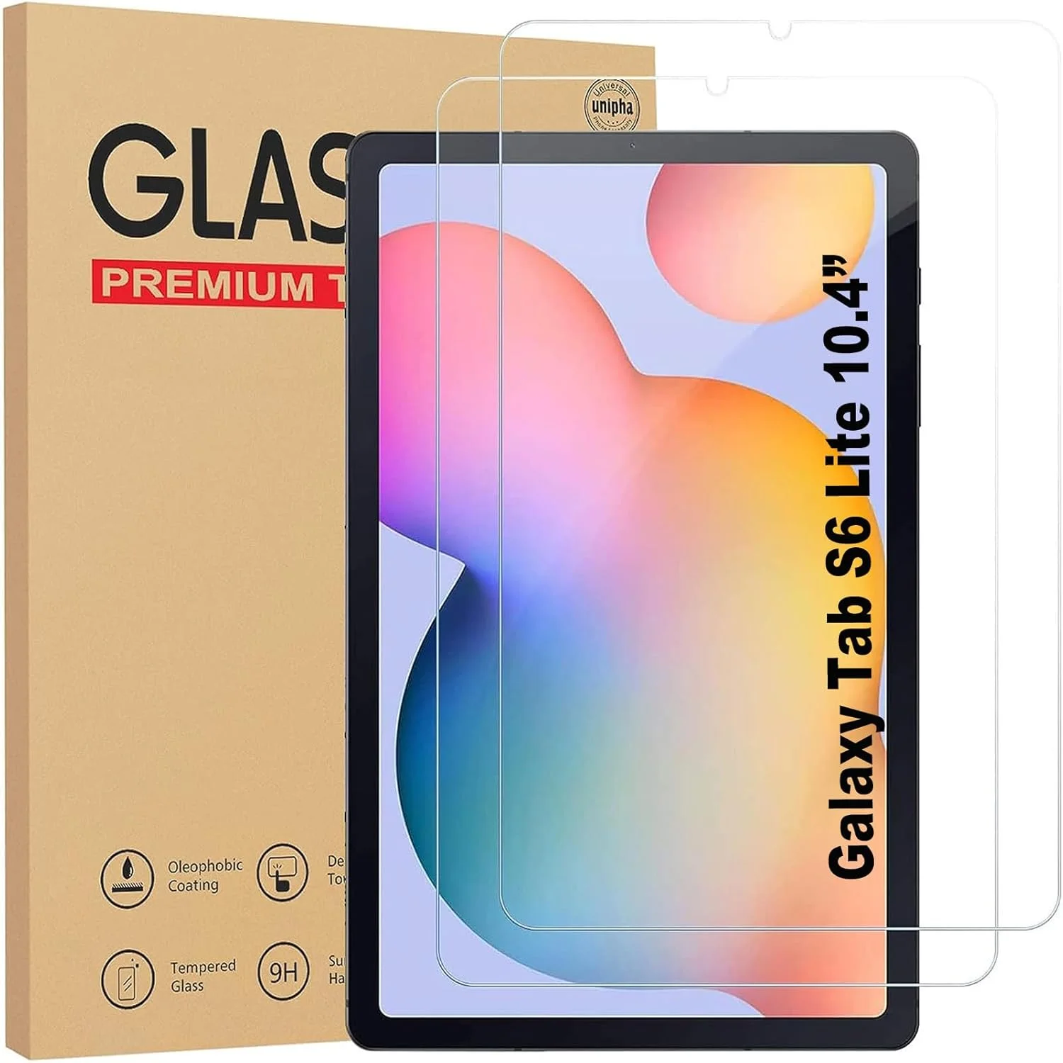 محافظ صفحه نمایش PROTech بسته 2 عددی برای تبلت سامسونگ گلکسی تب S6 لایت 2022/2020 10.4 اینچ، شیشه حرارت دیده، سازگار با قلم S