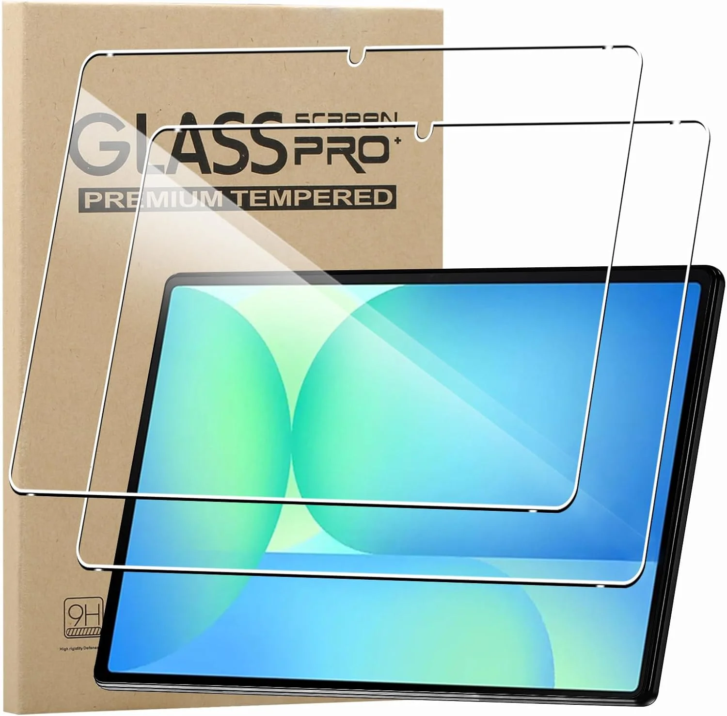 محافظ صفحه نمایش KZIOACSH برای تبلت سامسونگ گلکسی تب S10 FE+/تب S10 FE Plus سایز 13.1 اینچ، بسته 2 عددی، فوق العاده شفاف، ضد خش، شیشه حرارت دیده با سختی 9H، حساس به لمس، محافظ صفحه نمایش ضد اثر انگشت