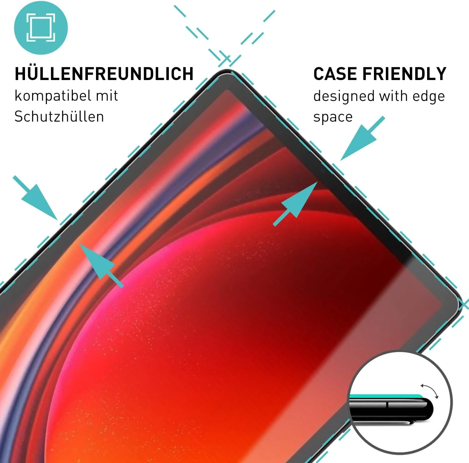 محافظ صفحه نمایش شیشه ای اسمارتکت [2 عدد، شفاف] سازگار با Samsung Galaxy Tab S9، شیشه محافظ ضد خش، شیشه Gerhard 9H، بدون حباب، فوق العاده مقاوم، ضد اثر انگشت