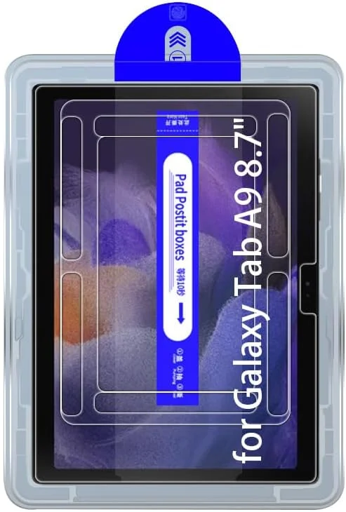 محافظ صفحه نمایش شیشه ای شفاف Kepuch سازگار با تبلت سامسونگ گلکسی تب A9 8.7 اینچ، همراه با ابزار تراز خودکار