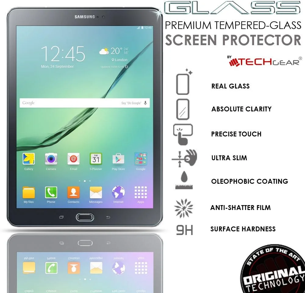 محافظ صفحه نمایش شیشه ای حرارت دیده TECHGEAR GLASS Edition مناسب برای تبلت سامسونگ گلکسی تب S2 9.7 اینچ (SM-T810 / SM-T815)
