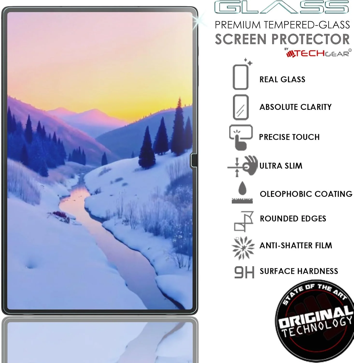 محافظ صفحه نمایش TECHGEAR بسته 2 عددی مناسب برای گلکسی تب S8 Ultra 14.6 2022 (SM-X900/X906)، محافظ صفحه نمایش شیشه ای حرارت دیده [سختی 9H] [شفافیت کریستالی] سازگار با سامسونگ گلکسی تب