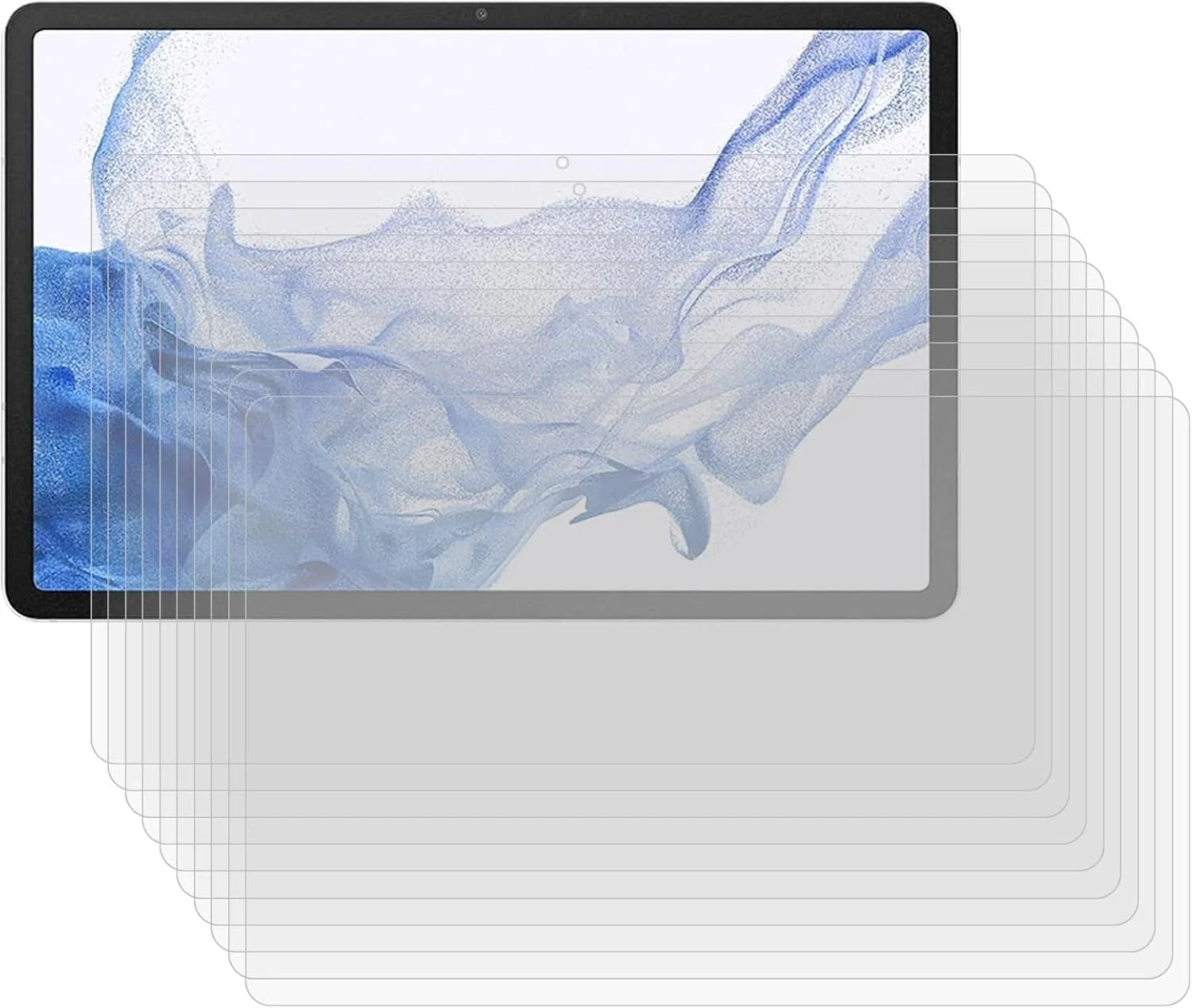 محافظ صفحه نمایش شیشه ای تمپرد SHIHUI برای تبلت سامسونگ گلکسی تب S8، 25 عدد، محافظ صفحه نمایش PET تمام صفحه HD (رنگ: رنگ 1)