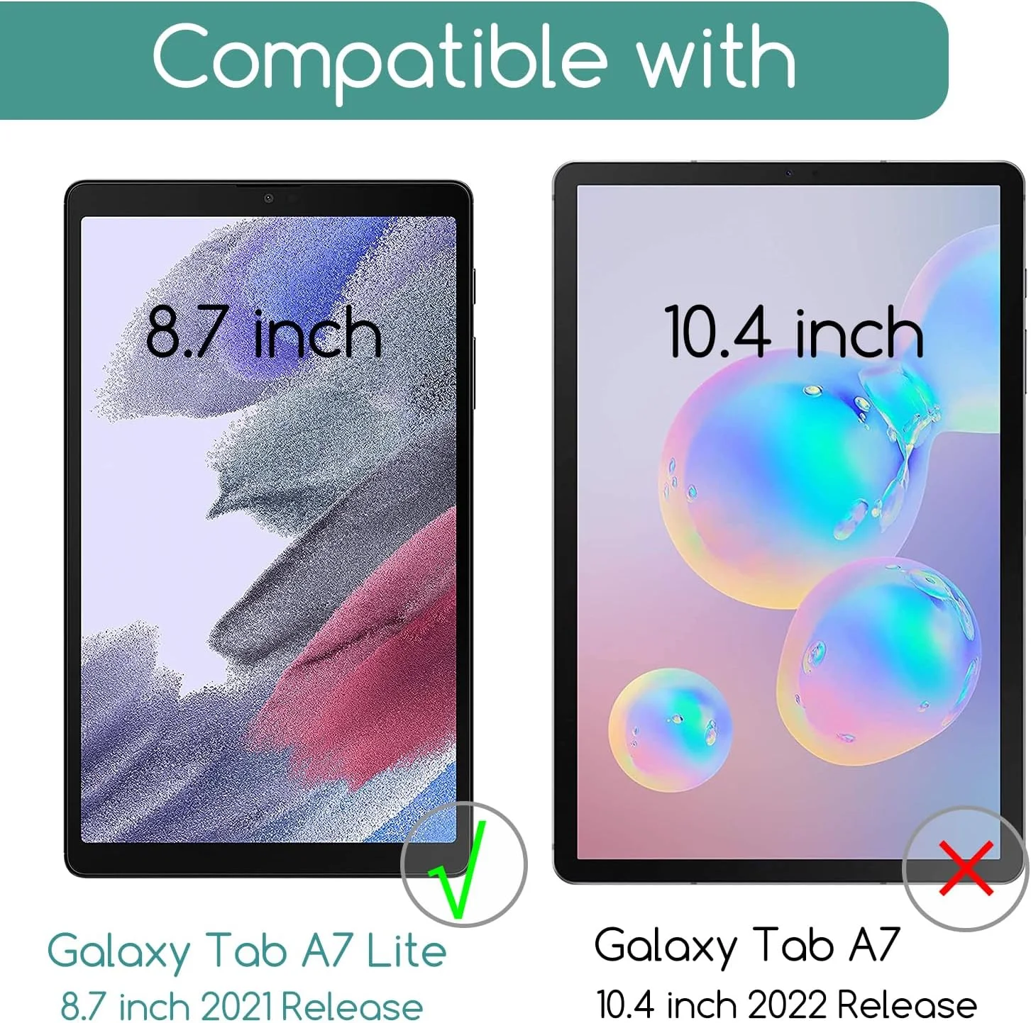 محافظ صفحه نمایش شیشه ای حرارت دیده KEANBOLL بسته 2 عددی برای Samsung Galaxy Tab A7 Lite (8.7 اینچ) - شیشه ای حرارت دیده، فوق العاده شفاف