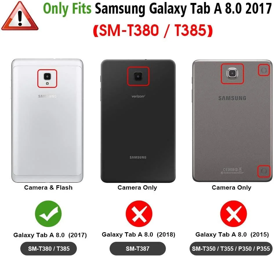 [2 عدد] محافظ صفحه نمایش شیشه ای حرارت دیده برای تبلت 8.0 اینچی سامسونگ گلکسی تب A 8.0 (2017)، محافظ صفحه نمایش ضد خش HD برای تبلت 8.0 اینچی سامسونگ گلکسی تب A 8.0 (2017) [T380/T385]