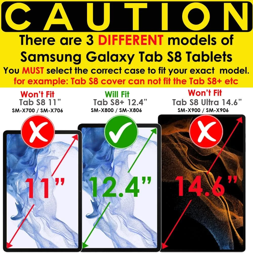 محافظ صفحه نمایش مات ضد انعکاس TECHGEAR بسته 2 عددی مناسب برای گلکسی تب S8 پلاس 12.4 اینچ (SM-X800 / SM-X806)، پوشش محافظ صفحه نمایش مات طراحی شده برای سامسونگ گلکسی تب S8+ 2022