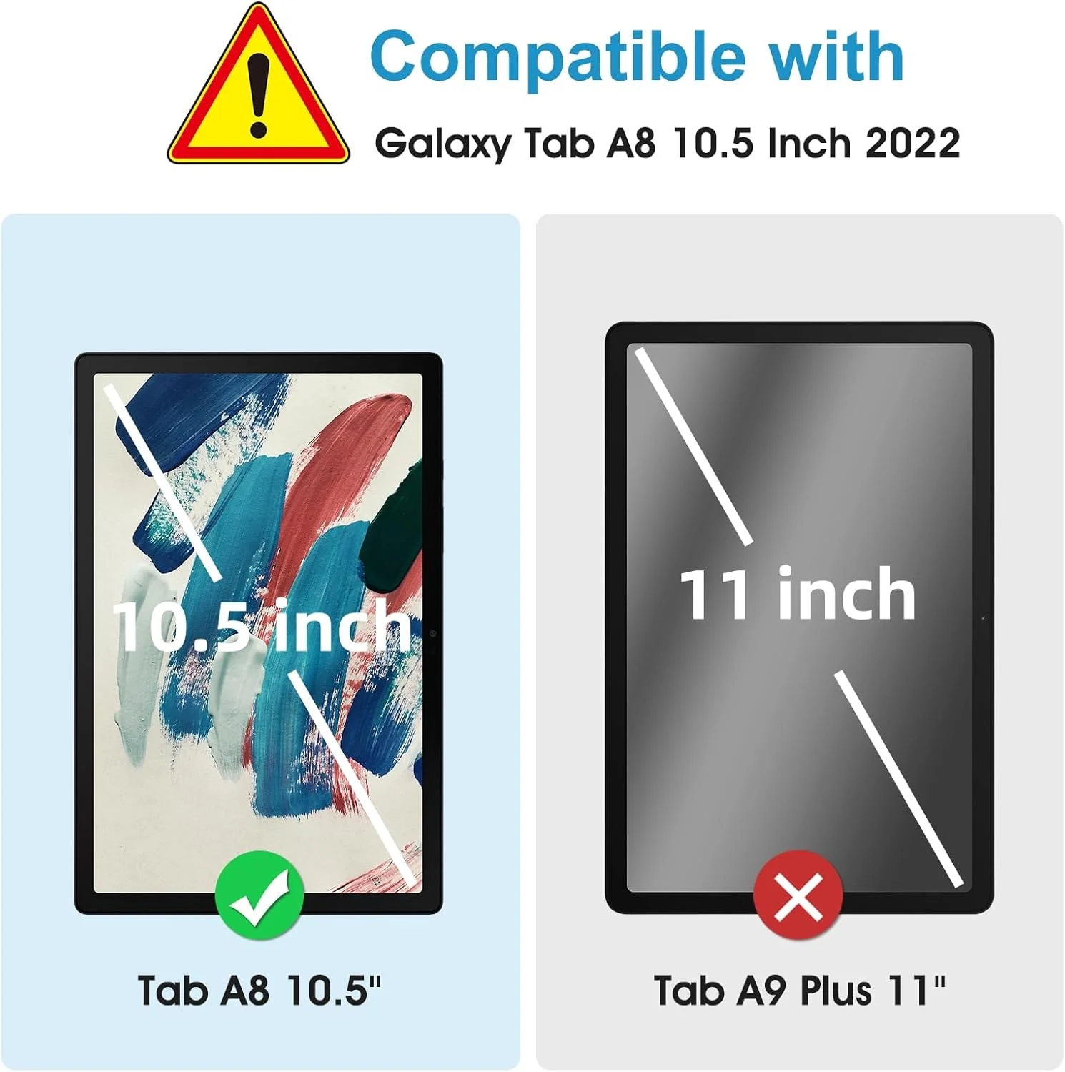 محافظ صفحه نمایش SPARIN برای Samsung Galaxy Tab A8، بسته 3 عددی محافظ صفحه شیشه ای حرارت دیده برای Galaxy Tab A8 10.5 اینچی، ضد خش