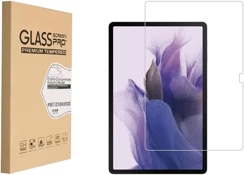 محافظ صفحه نمایش HYGAMOCC برای تبلت سامسونگ گلکسی تب S7 FE 5G/S9 FE Plus/S9 Plus/S8 Plus سایز 12.4 اینچ، فیلم شیشه ای حرارت دیده ضد خش، بدون حباب، کیفیت بالا