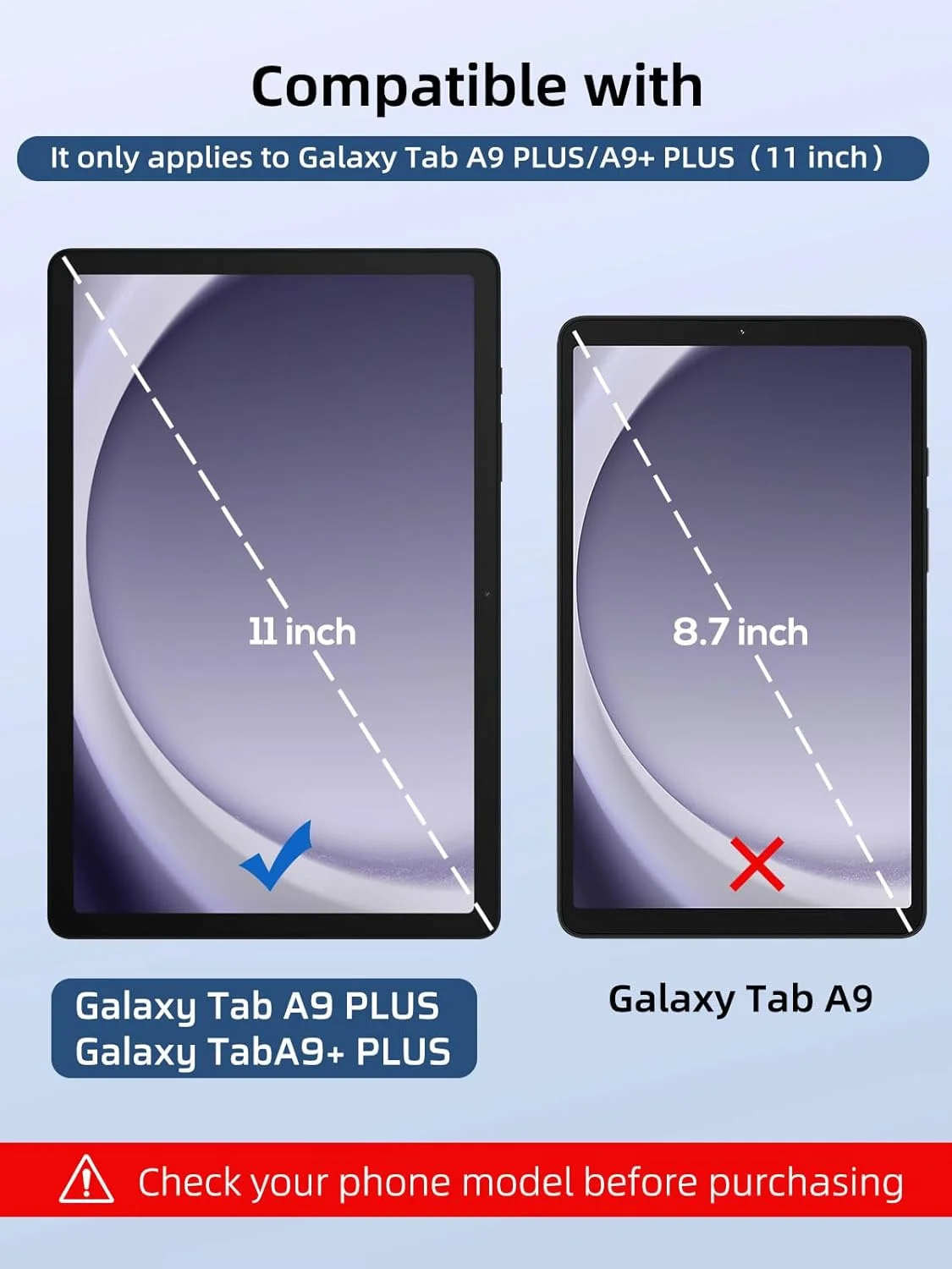 محافظ صفحه نمایش حریم خصوصی Jngnpn بسته 2 عددی برای Samsung Galaxy Tab A9 Plus [11 اینچ] 2023، فیلم شیشه ای سخت 9H برای Galaxy Tab A9+ 5G (SM-X210/X216/X218)، ضد جاسوسی، حساس به لمس، ضد خش