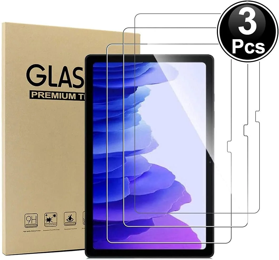 محافظ صفحه نمایش V-eight برای تبلت سامسونگ گلکسی Tab A8 10.5 اینچ 2022 (SM-X200/X205/X207)، محافظ صفحه نمایش شیشه ای، سختی 9H، ضد خش، ضد روغن، ضد حباب، لبه گرد 2.5D، [3 عدد]