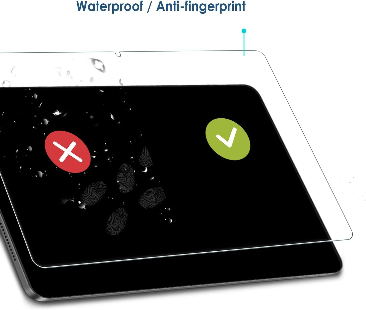 محافظ صفحه نمایش Bighan بسته 2 عددی سازگار با تبلت سامسونگ گلکسی تب A9 پلاس 11 اینچ، محافظ صفحه شیشه ای سخت با درجه سختی 9H، مقاوم در برابر خراش، وضوح HD