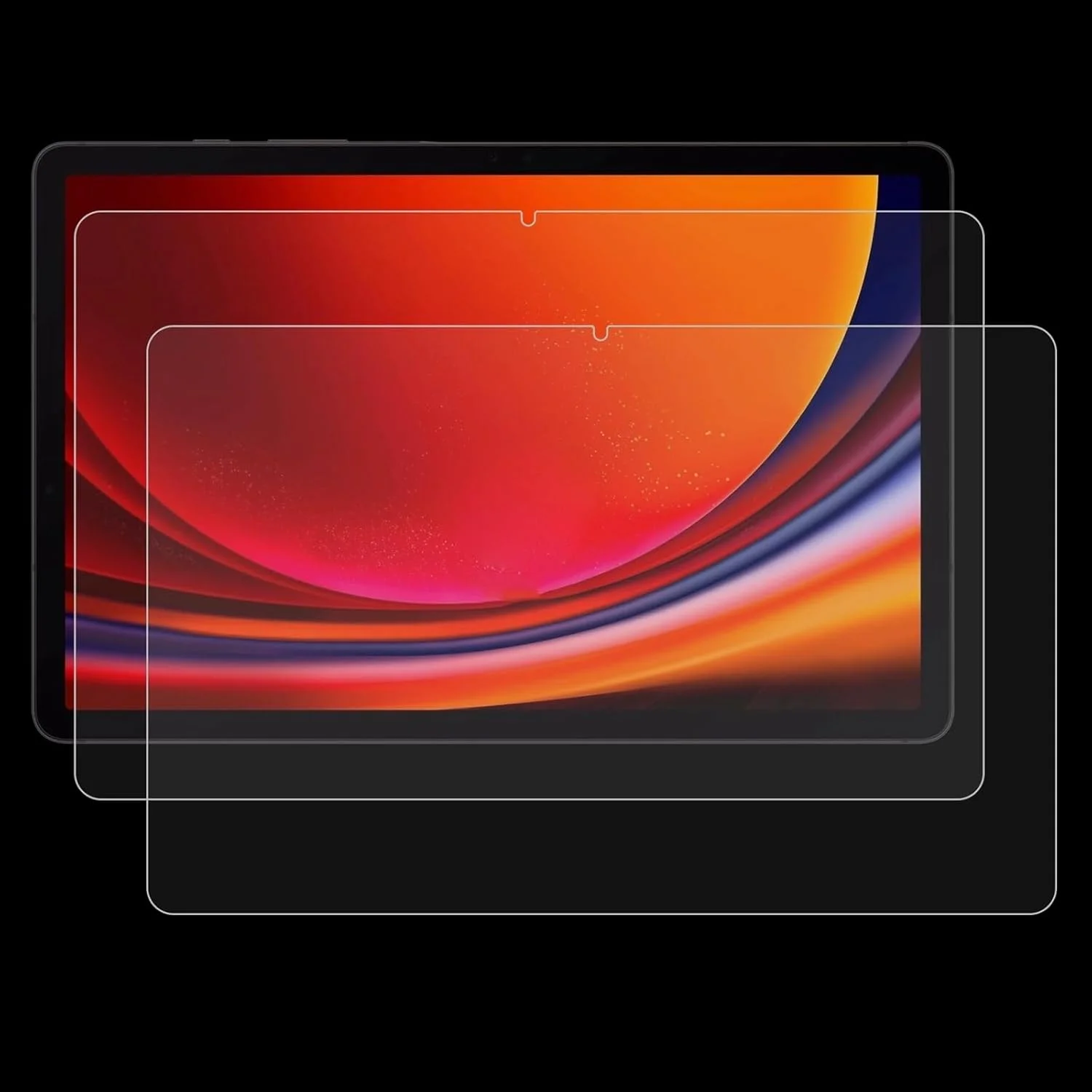 محافظ صفحه نمایش شیشه ای تمپرد برای سامسونگ گلکسی تب S9 پلاس، 2 عدد، سختی 9H، ضخامت 0.3 میلی متر، ضد انفجار (رنگ: رنگ 3)