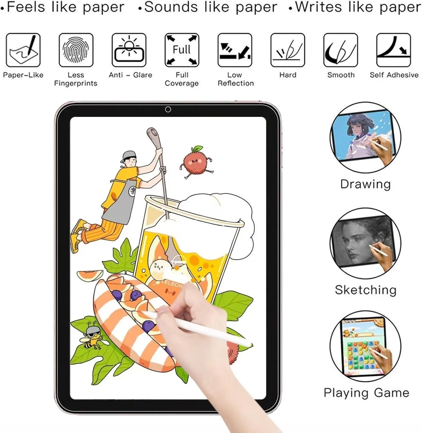 محافظ صفحه نمایش شیشه ای تمپرد SHIHUI برای تبلت سامسونگ گلکسی تب S8، 50 عدد، مات، با حس کاغذ (رنگ: رنگ 6)