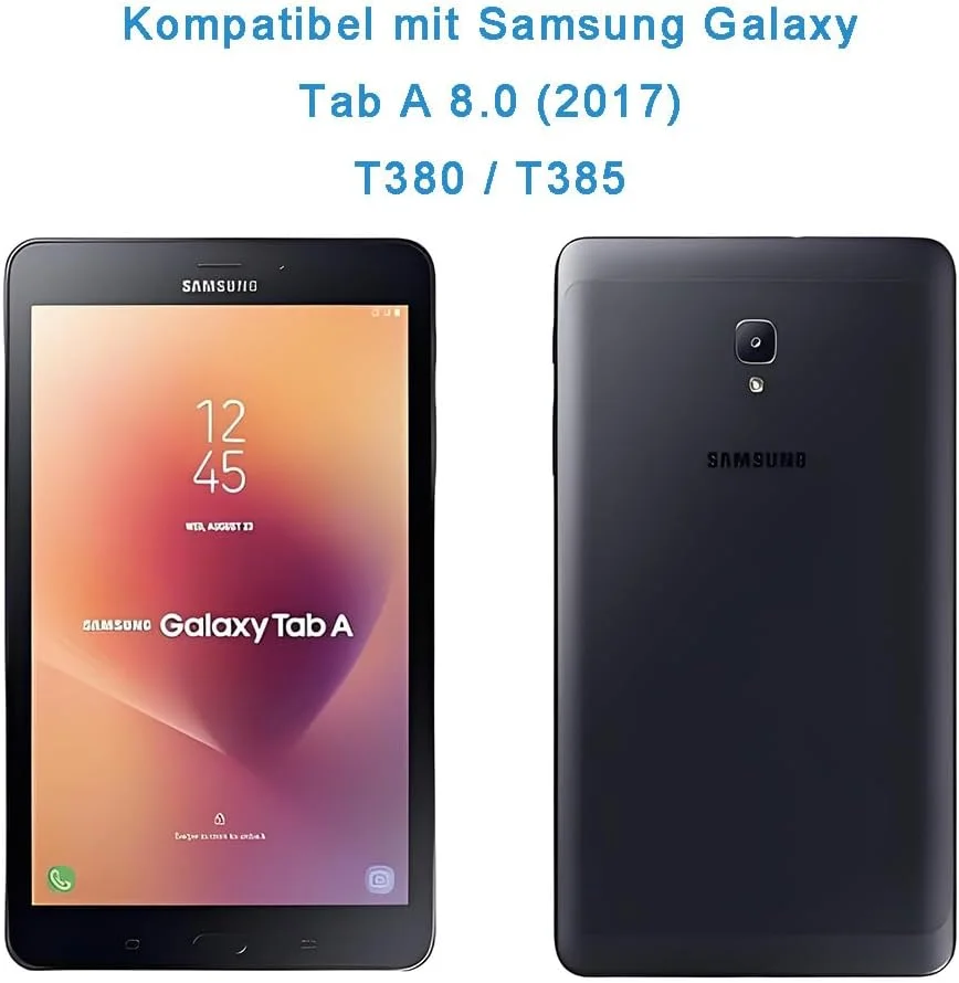 محافظ صفحه نمایش HYGMOCC برای تبلت سامسونگ گلکسی تب A 8.0 اینچ (2017) (فقط مدل SM-T380) محافظ صفحه شیشه ای حرارت دیده با سختی 9H ضد خش، سازگار با قاب، بدون حباب (1 عدد)