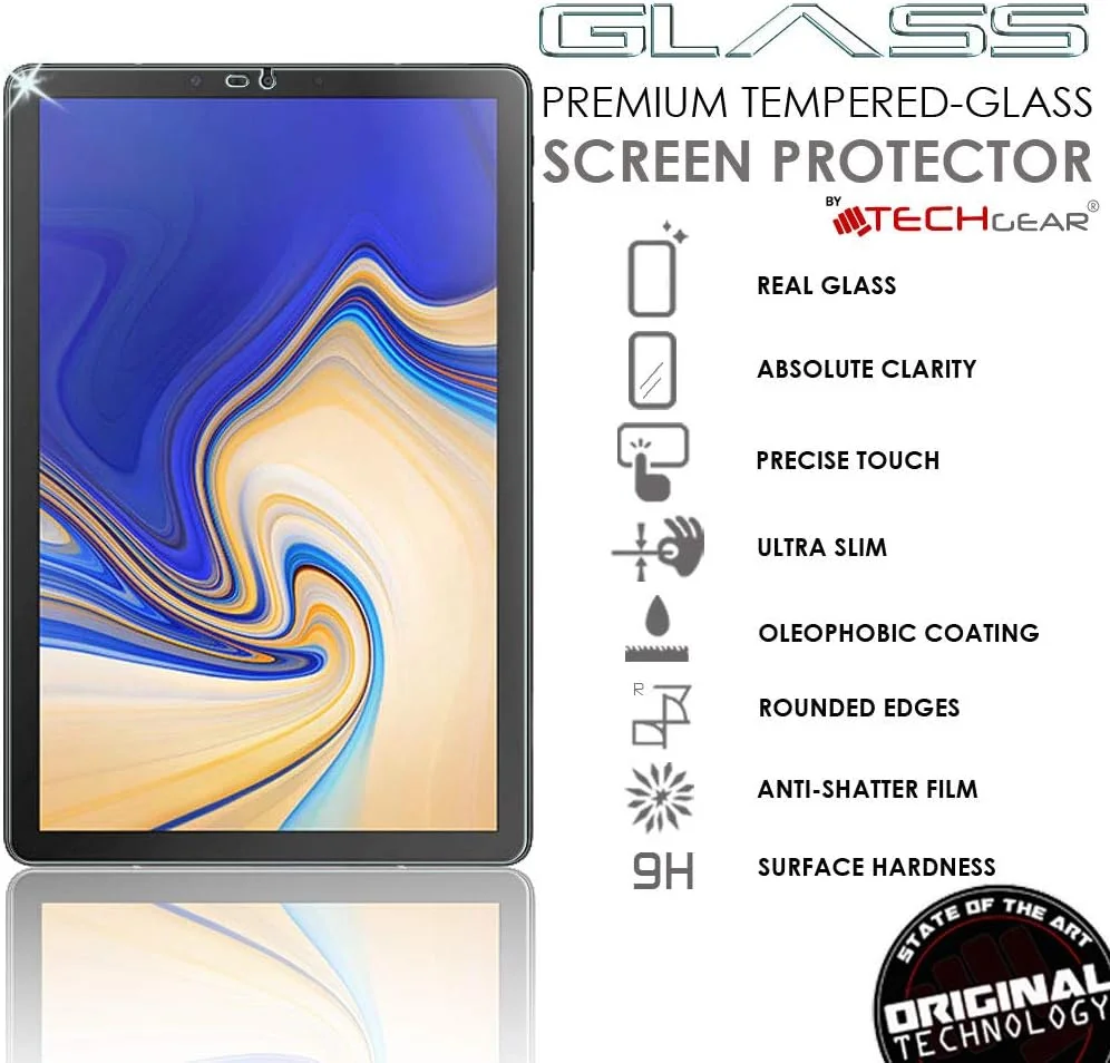 محافظ صفحه نمایش شیشه ای [2 عددی] تک گیر مناسب برای تبلت سامسونگ گلکسی تب S4 سایز 10.5 اینچ (مدل های T830 / T835) - پوشش محافظ صفحه نمایش شیشه حرارت دیده