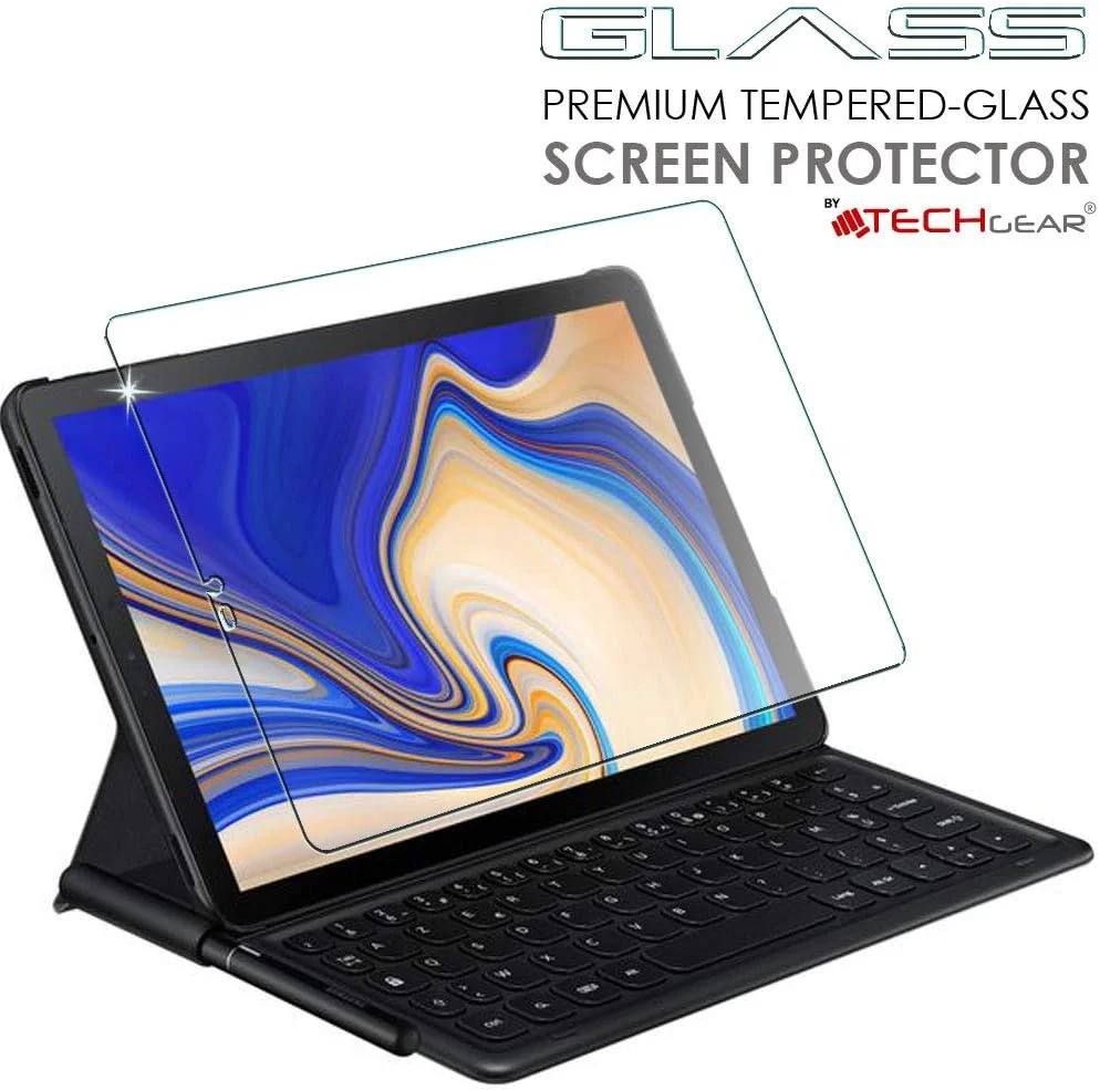 محافظ صفحه نمایش شیشه ای [2 عددی] تک گیر مناسب برای تبلت سامسونگ گلکسی تب S4 سایز 10.5 اینچ (مدل های T830 / T835) - پوشش محافظ صفحه نمایش شیشه حرارت دیده