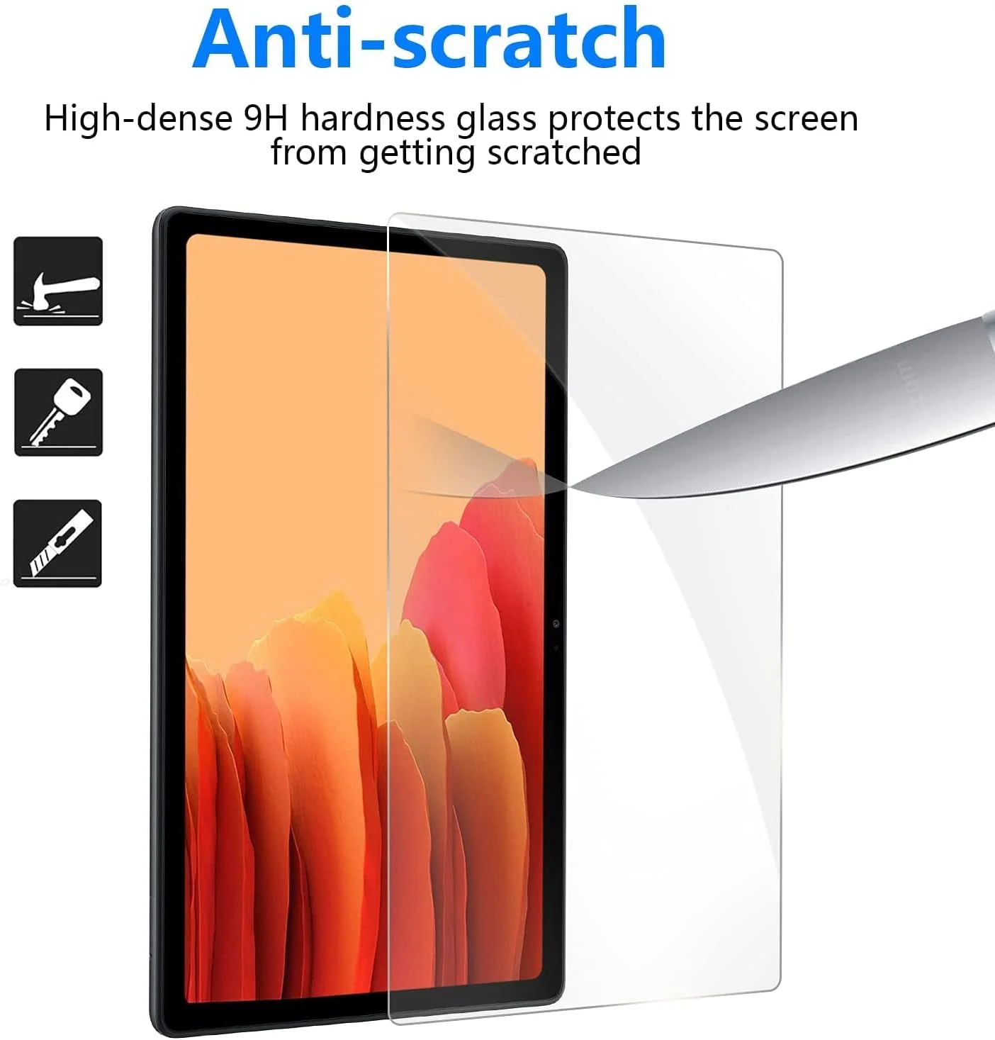 [بسته 2 عددی] محافظ صفحه نمایش برای سامسونگ گلکسی تب A7 10.4 2020 (-T500/T505/T507)، سختی 9H، سازگار با قاب، فوق العاده شفاف، حساس به لمس، فیلم شیشه ای حرارت دیده بدون حباب برای سامسونگ گلکسی تب A7