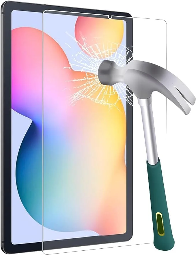 محافظ صفحه نمایش سامسونگ گلکسی تب S6 لایت: فیلم شیشه ای حرارت دیده با سختی 9H و لبه گرد 2.5D برای نمایشگر 10.4 اینچی (2 عددی)