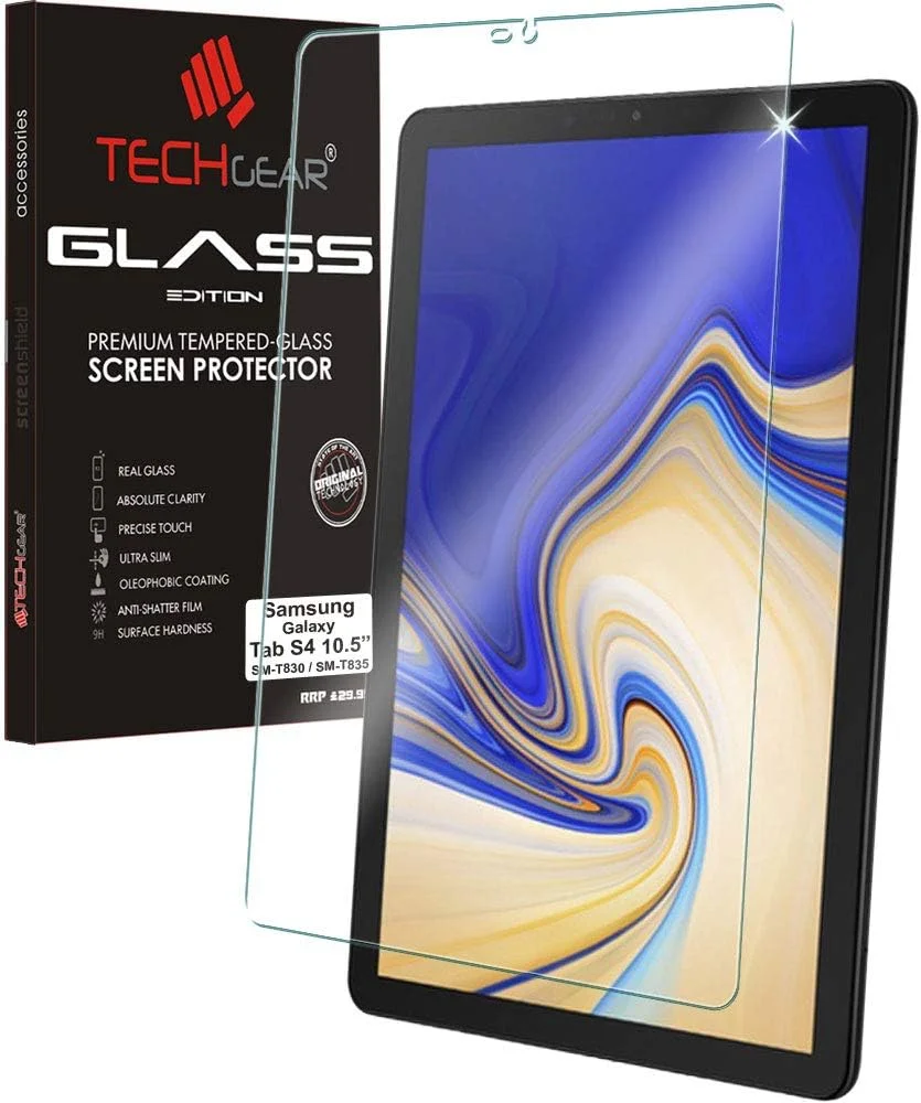 محافظ صفحه نمایش مات TECHGEAR سازگار با Samsung Galaxy Tab S4 10.5 اینچ (سری T830) - شیشه حرارت دیده واقعی