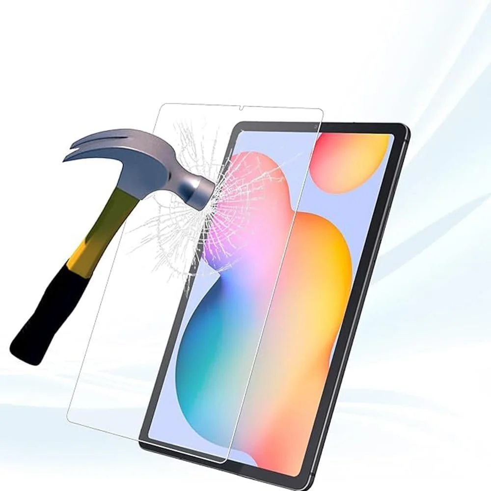 محافظ صفحه نمایش سامسونگ گلکسی تب S6 لایت: فیلم شیشه ای حرارت دیده با سختی 9H و لبه گرد 2.5D برای نمایشگر 10.4 اینچی (2 عددی)
