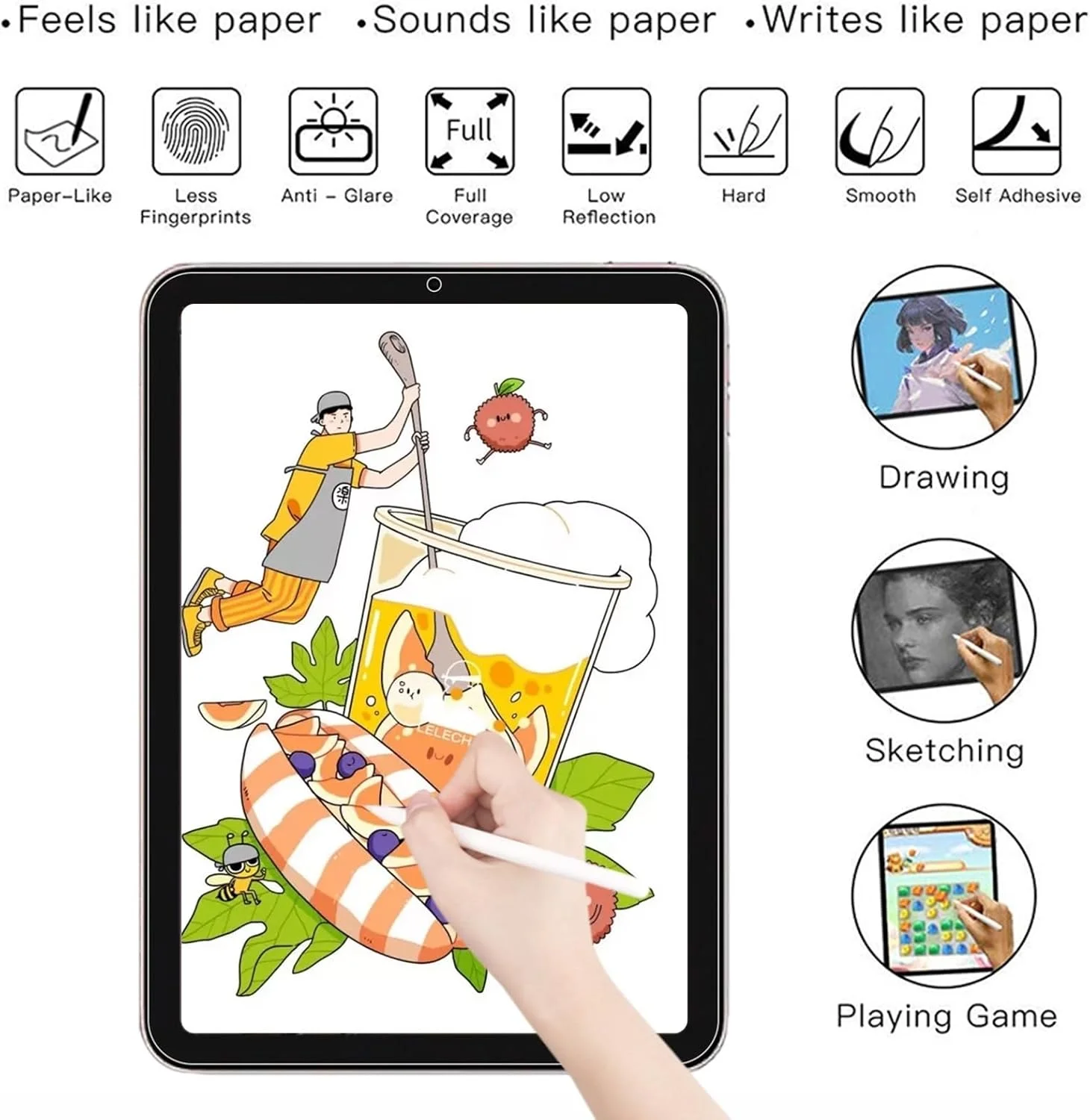 محافظ صفحه نمایش مات کاغذ مانند SHIHUI از جنس شیشه حرارت دیده برای تبلت سامسونگ گلکسی تب S8 پلاس (رنگ: رنگ 6)