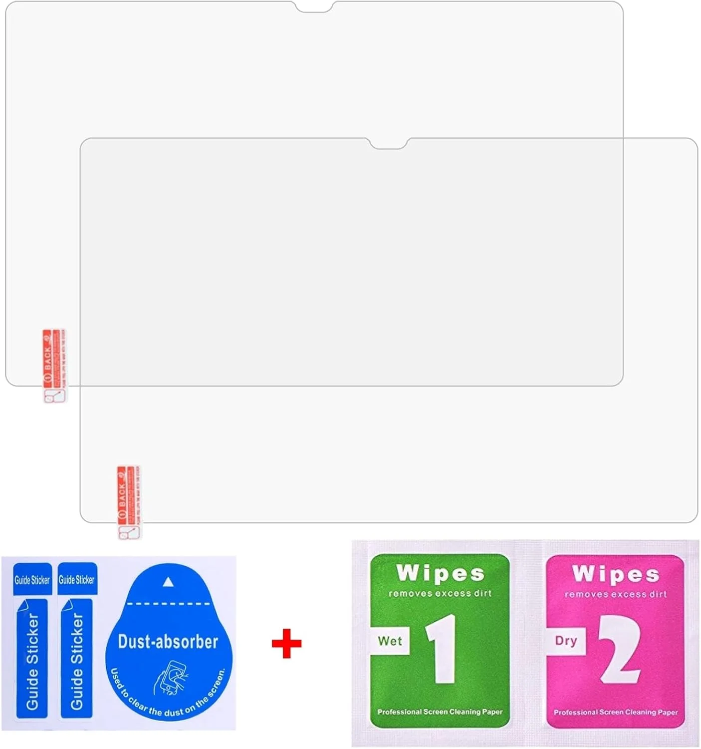 محافظ صفحه نمایش شیشه ای تمپرد SHIHUI برای تبلت سامسونگ گلکسی تب S9 پلاس، 2 عدد، 9H، 0.3 میلی متر، ضد انفجار (رنگ: رنگ 2)