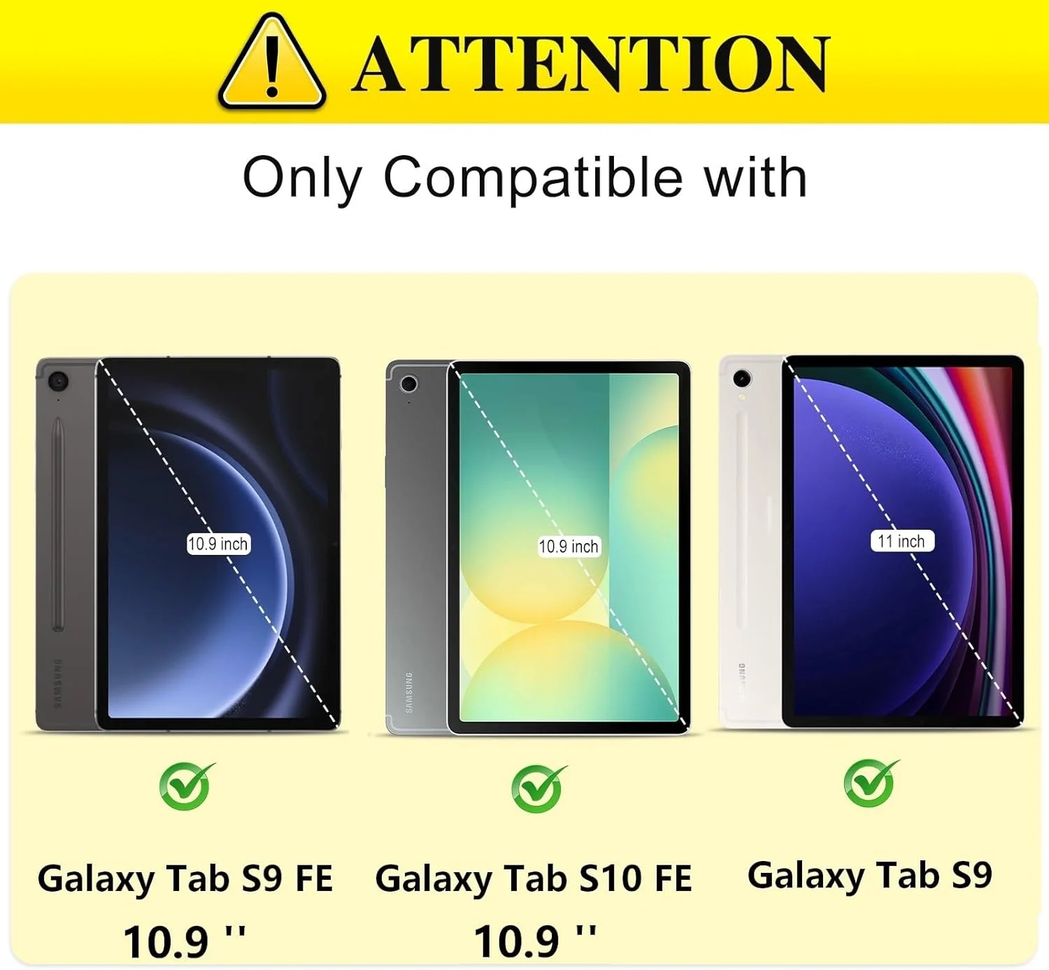 XunyLyee [بسته 2 عددی محافظ صفحه نمایش سازگار با Samsung Galaxy Tab S9 FE شیشه حرارت دیده، فیلم شیشه ای شفاف HD ضد خش و ضد حباب]