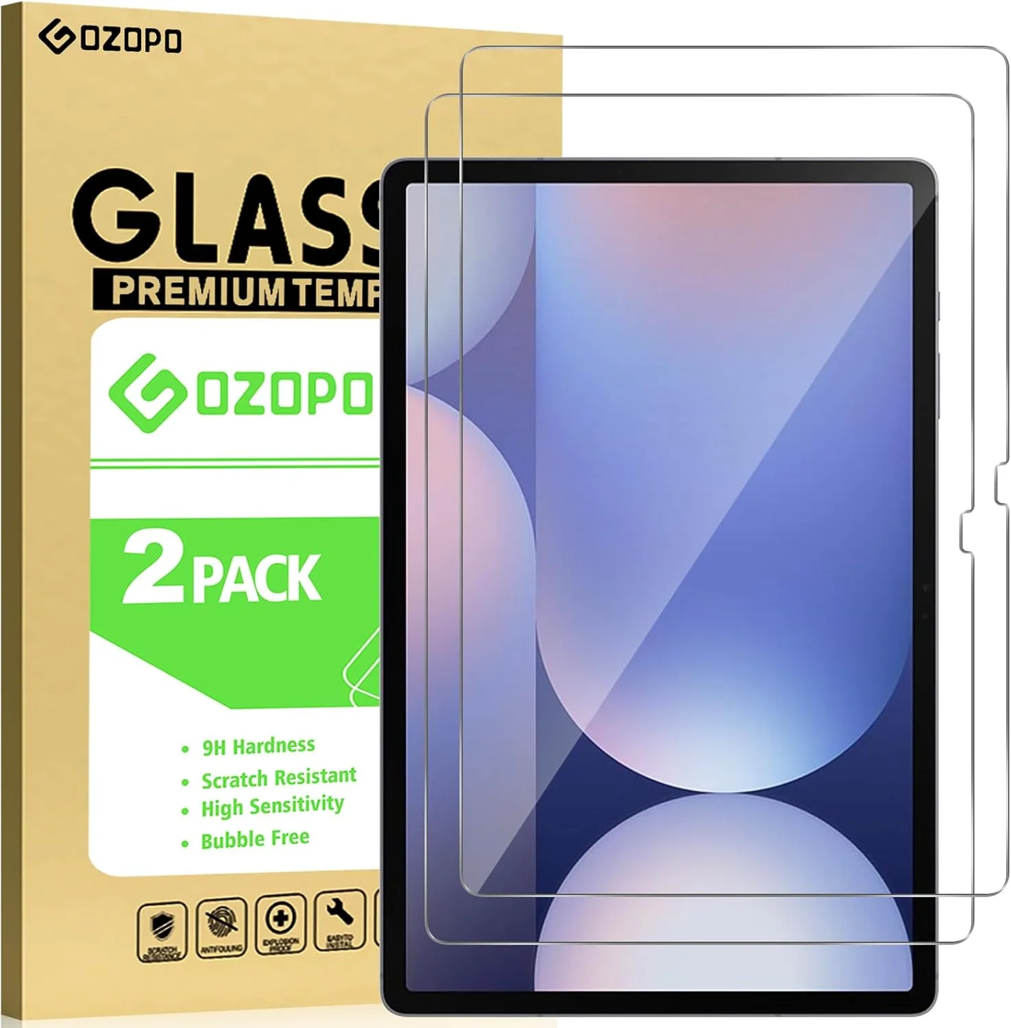 محافظ صفحه نمایش GOZOPO برای تبلت سامسونگ گلکسی تب S10 پلاس 12.4 اینچ، فیلم شیشه ای مقاوم در برابر خراش برای گلکسی تب S10+ 12.4" محافظ صفحه نمایش GOZOPO برای تبلت سامسونگ گلکسی تب S10 پلاس 12.4 اینچ، فیلم شیشه ای مقاوم در برابر خراش برای گلکسی تب S10+ 12.4"