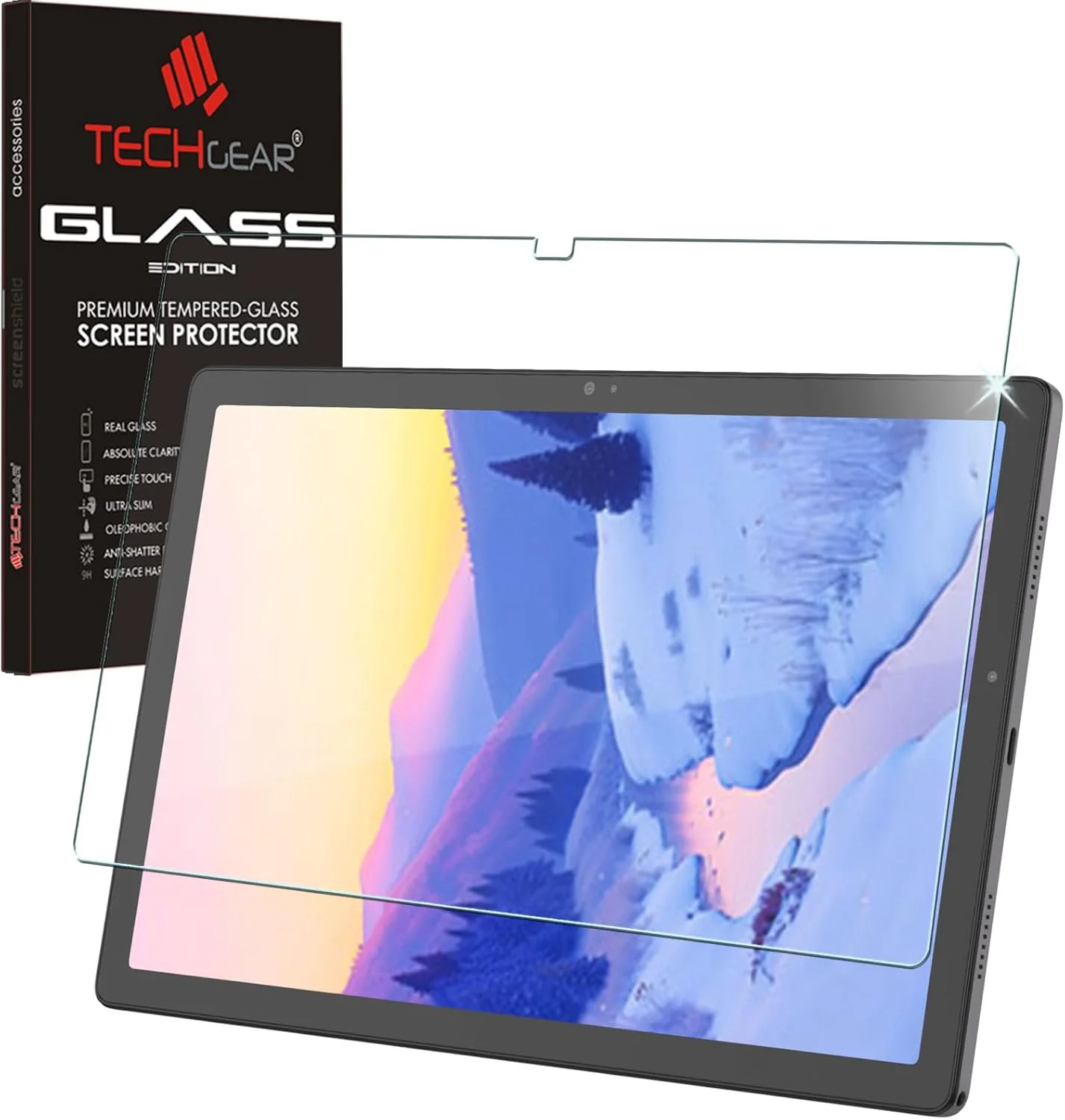 محافظ صفحه نمایش TECHGEAR برای گلکسی تب A8 10.5 اینچ (SM-X200 / SM-X205) محافظ صفحه نمایش شیشه ای حرارت دیده [سختی 9H] [شفافیت کریستالی] سازگار با سامسونگ گلکسی تب A8 2021